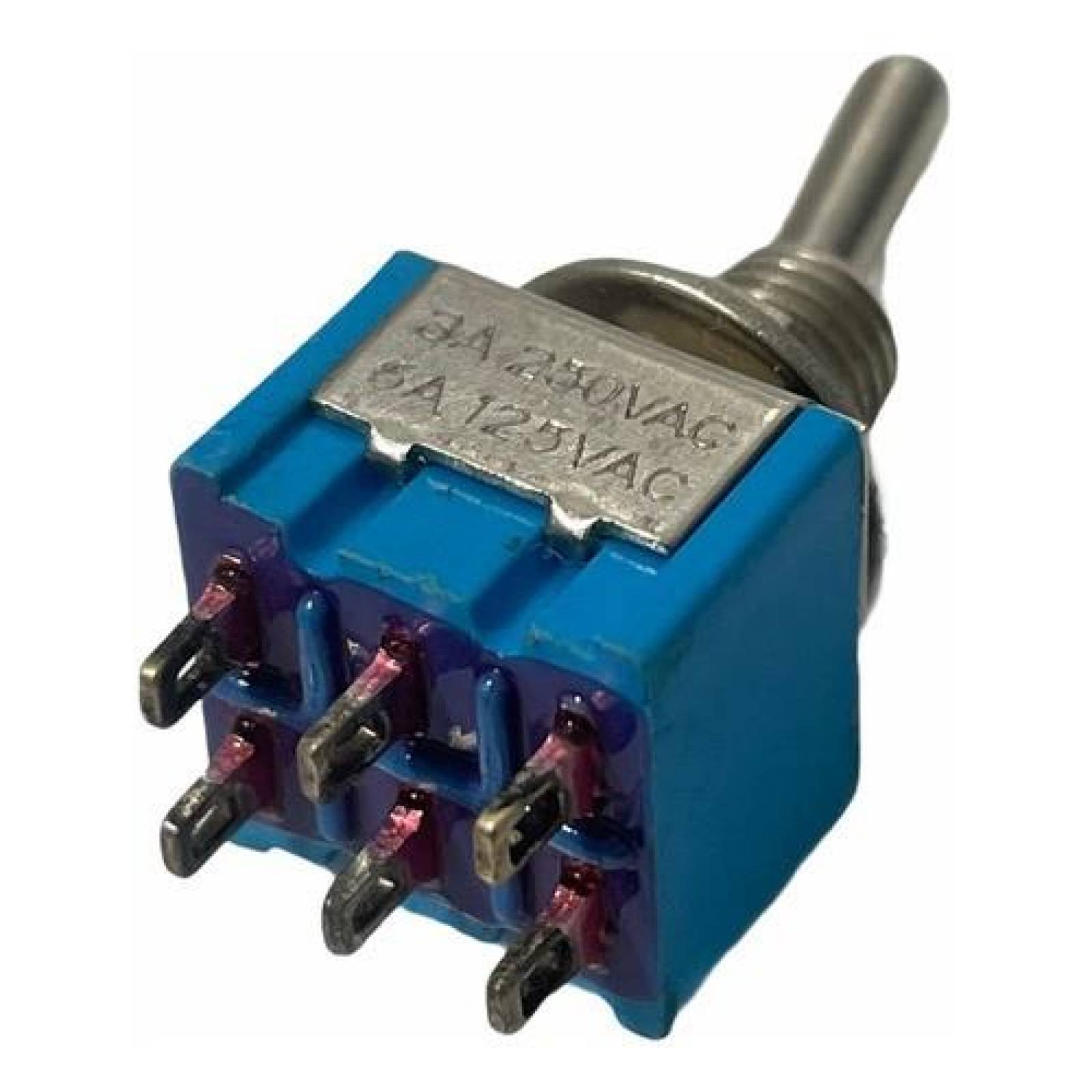 Switch de Palanca 6 Patas 2 Polos, 2 Tiros, 2 Posiciones 