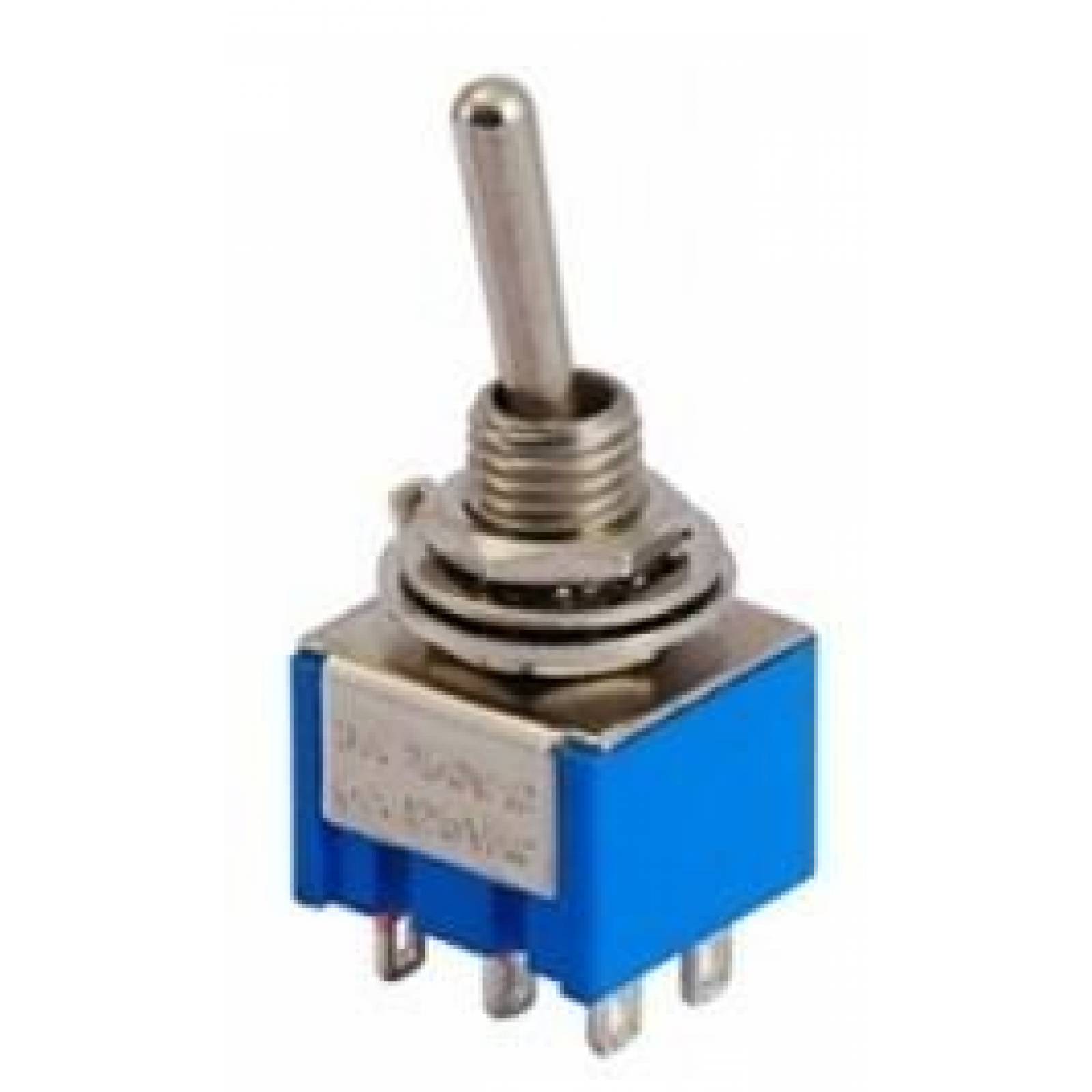 Switch de Palanca 6 Patas 2 Polos, 2 Tiros, 2 Posiciones 