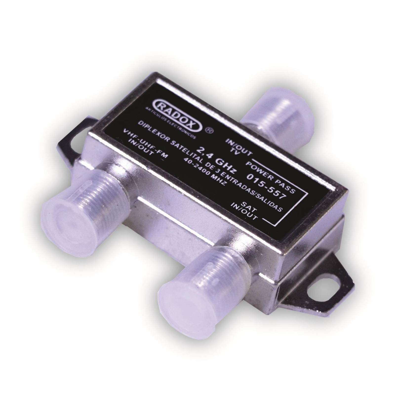 DIPLEXOR SATELITAL DE 3 ENTRADAS / SALIDAS 75 OHMS 