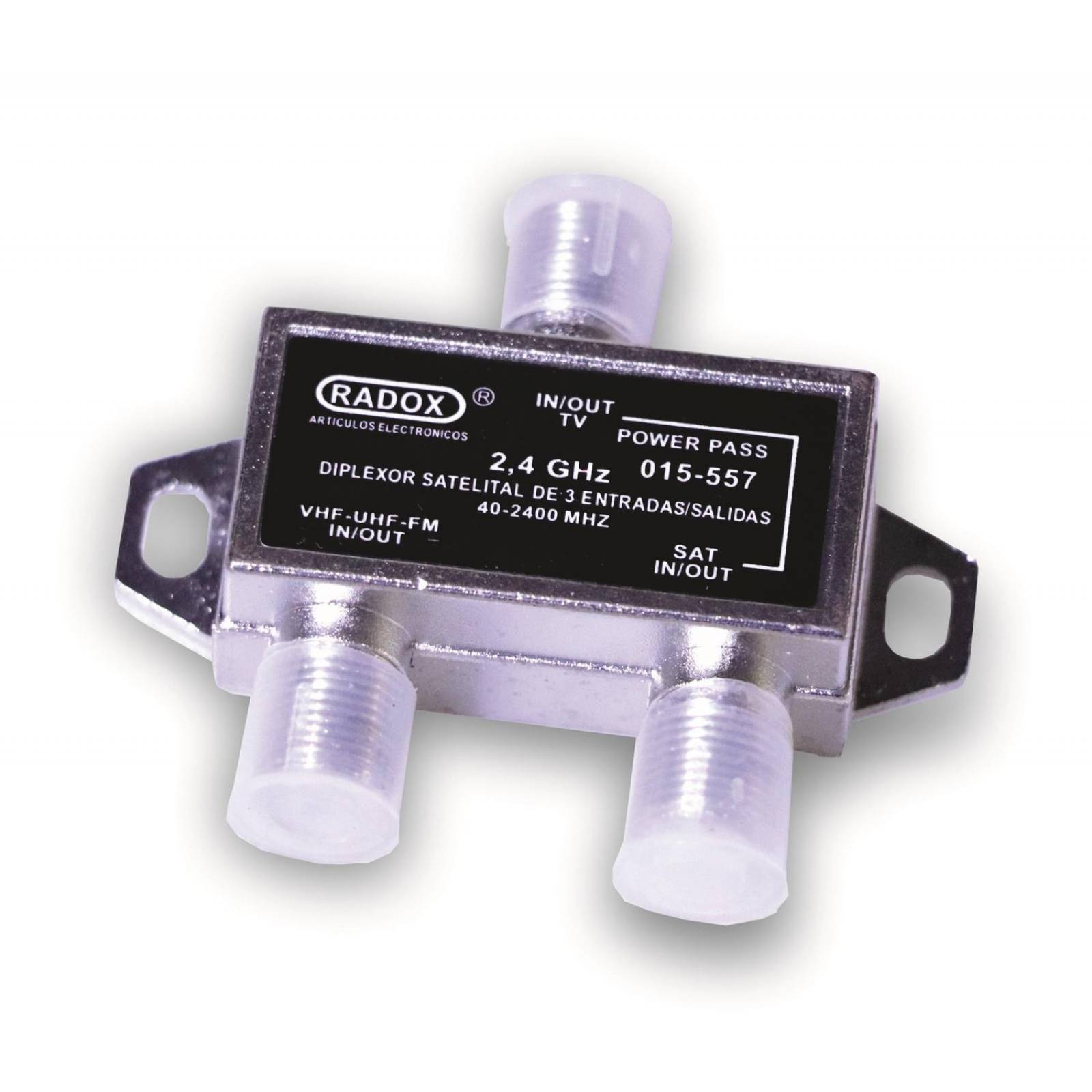 DIPLEXOR SATELITAL DE 3 ENTRADAS / SALIDAS 75 OHMS 