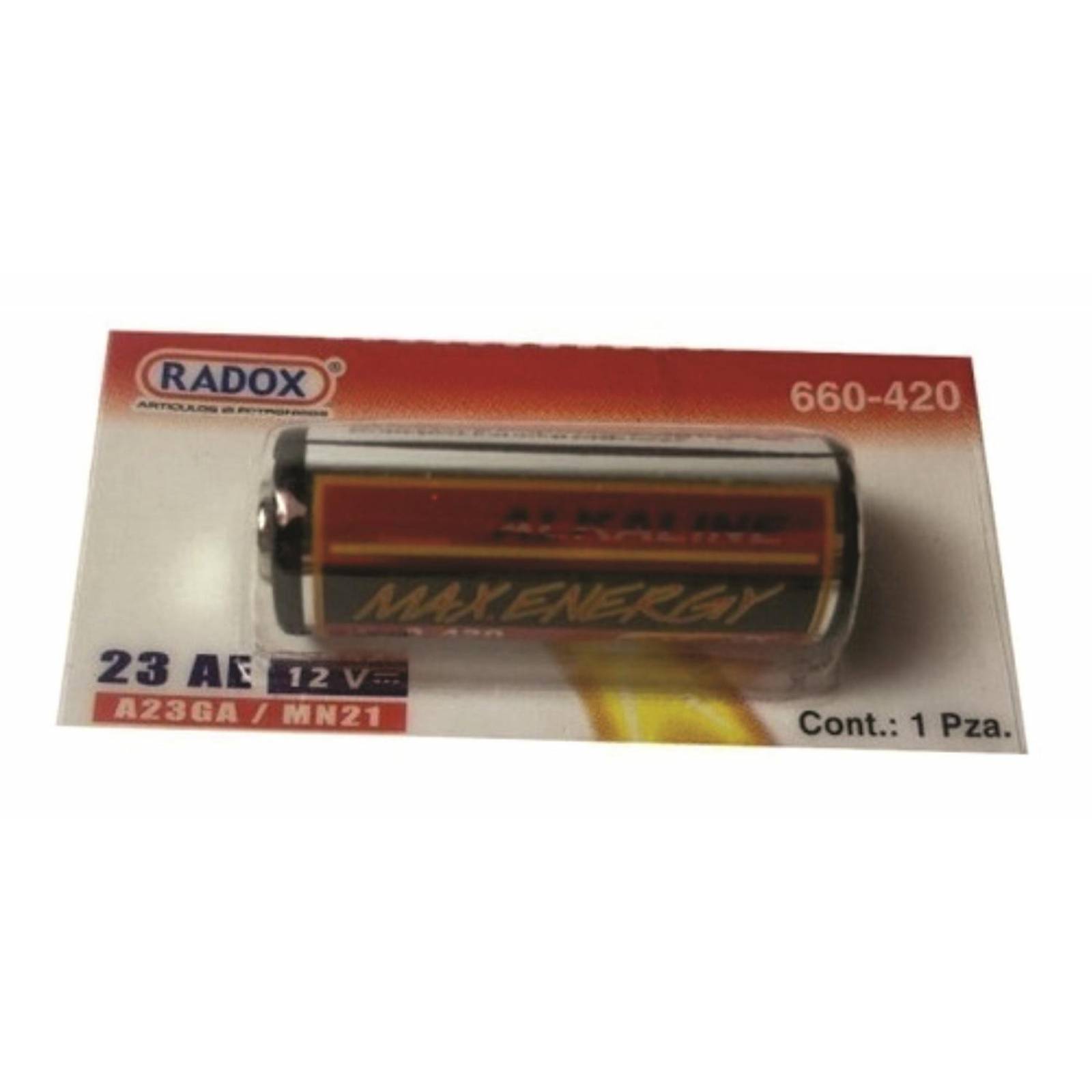 PILA ALCALINA ALTO VOLTAJE 23A 12V PARA CONTROL 