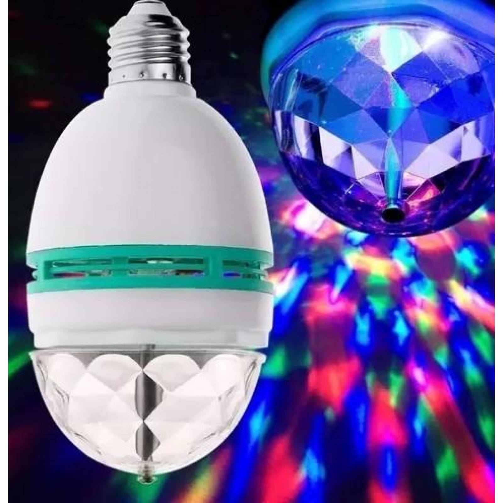 LUZ LED GIRATORIO ESFERA RGB FIESTAS DISCO VL-040 