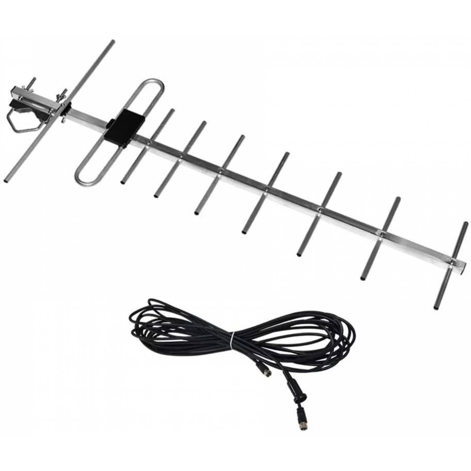 ANTENA AEREA PARA TV UHF VHF HDTV FM 12 ELEMENTOS 