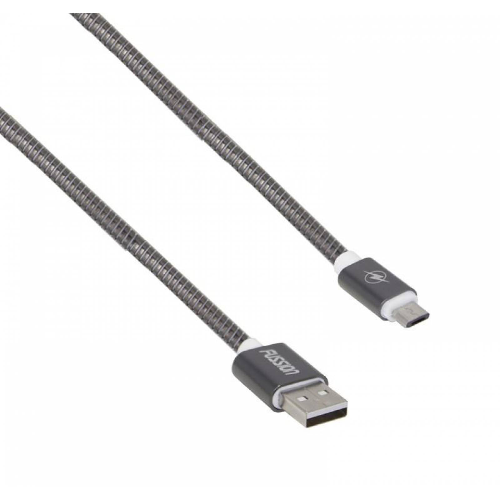 CABLE DATOS Y CARGA CON CONECTOR USB A MICRO USB / 1M NEGRO