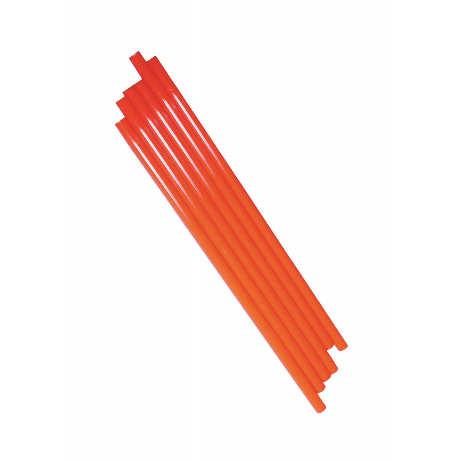 paquete de 6 popotes naranja NEON resistentes rigidos uso rudo 