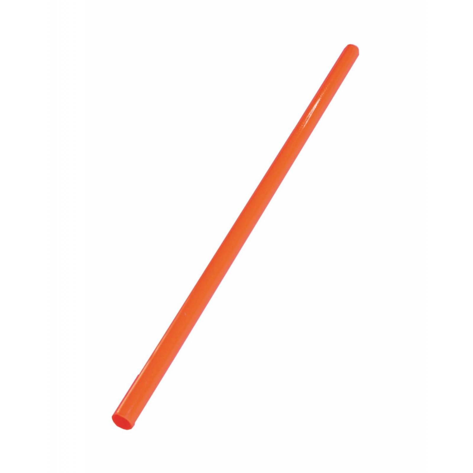 paquete de 6 popotes naranja NEON resistentes rigidos uso rudo 