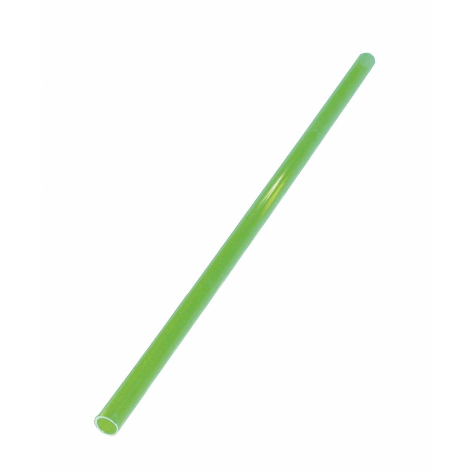 Paquete de 6 popotes verde NEON resistentes rigidos uso rudo 