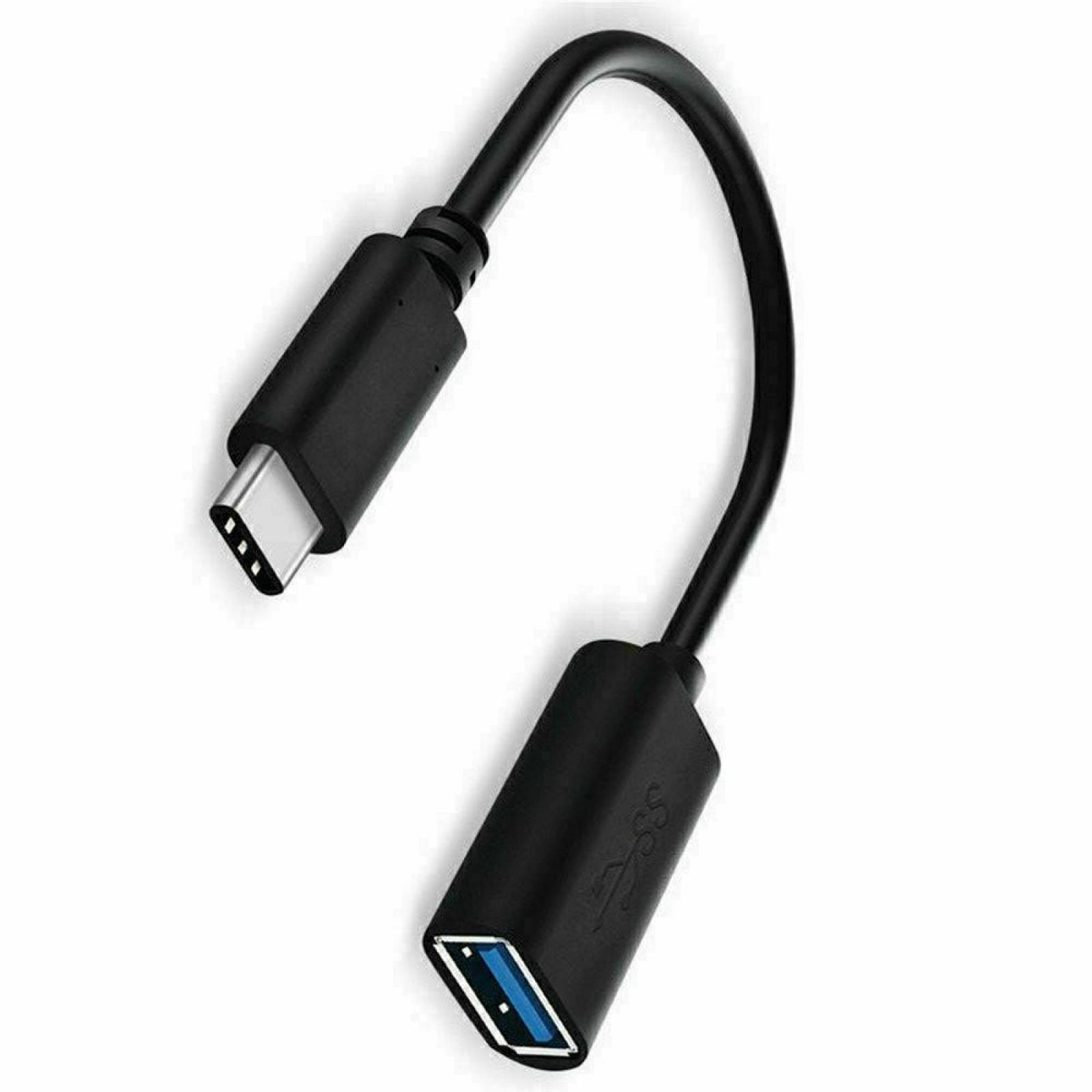 cable negro OTG USB a tipo C 