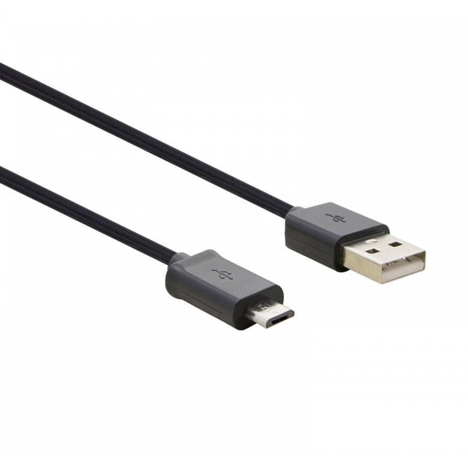 Cable Negro Transferencia Datos Y Carga Usb A Micro Usb / 1M