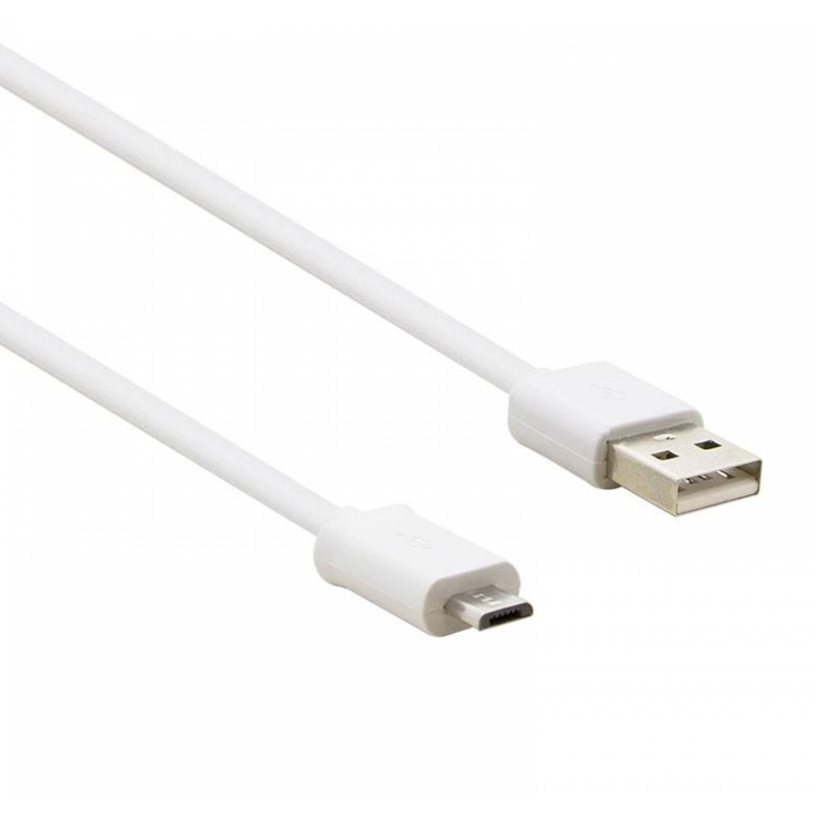 Cable Blanco Transferencia Datos Y Carga Usb A Micro Usb / 1M 