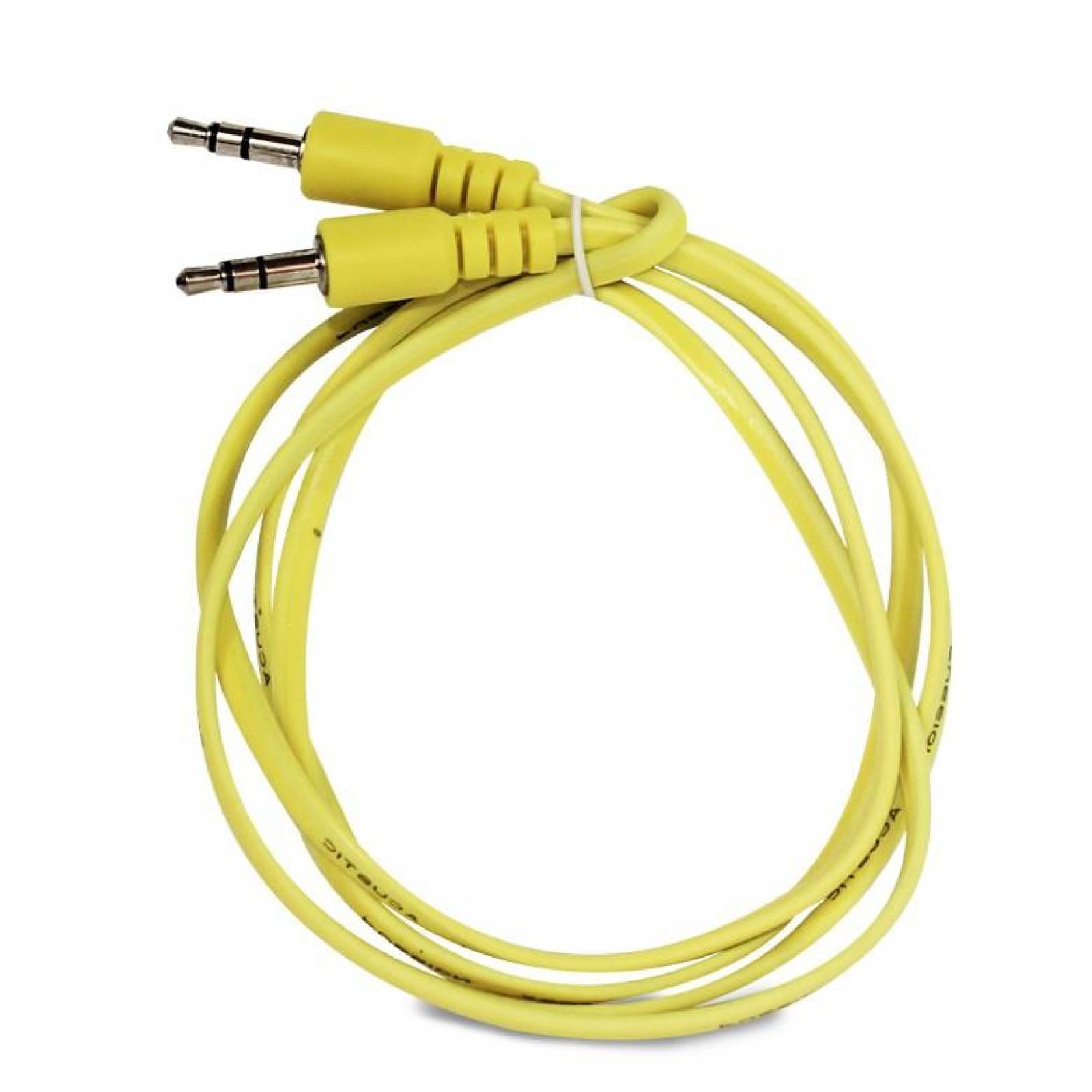 Cable Auxiliar Plano De 1 Plug 3.5Mm A 1 Plug 3.5Mm / 1M AMARILLO 