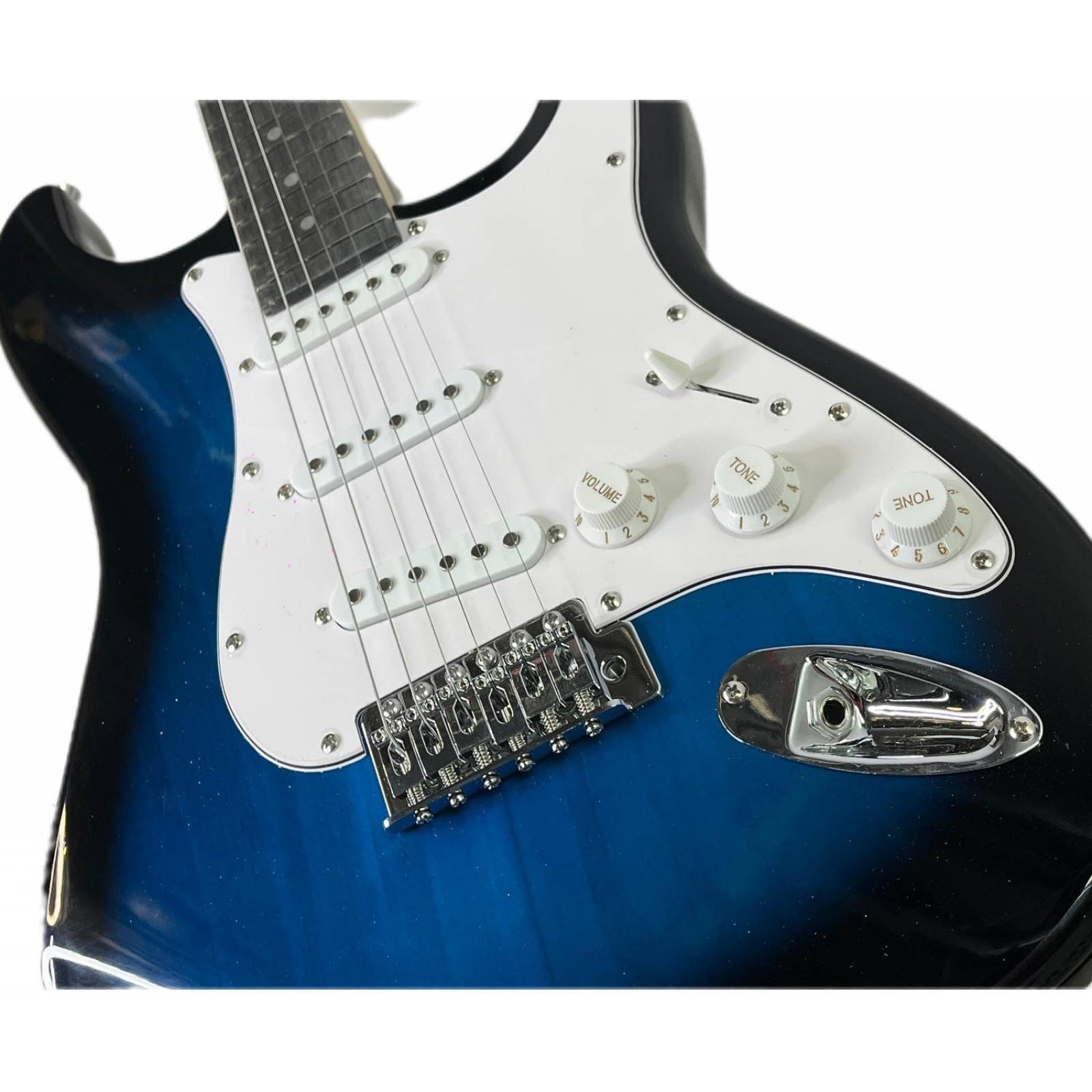 Kit de Guitarra electrica AZUL SOMBREADA profesional funda amplificador afinador