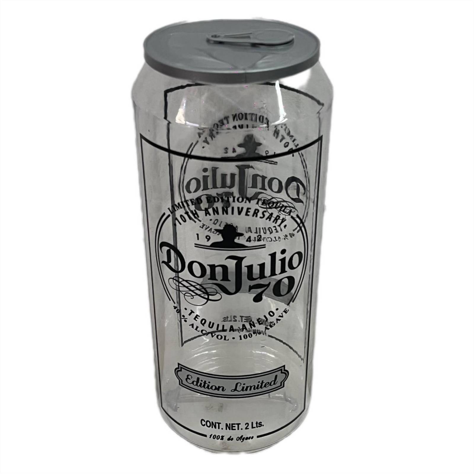 Vaso Lata Gigante Rellenable 2 Litros Don Julio Transparente 