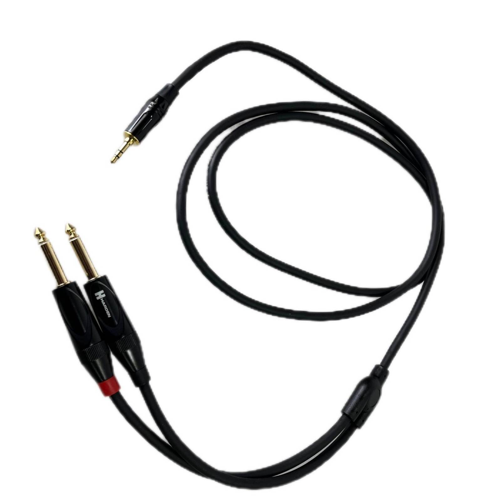 Cable Extension Plug 3,5mm Estereo A 2 Plug 6,3mm Mono 1,5 Metros 