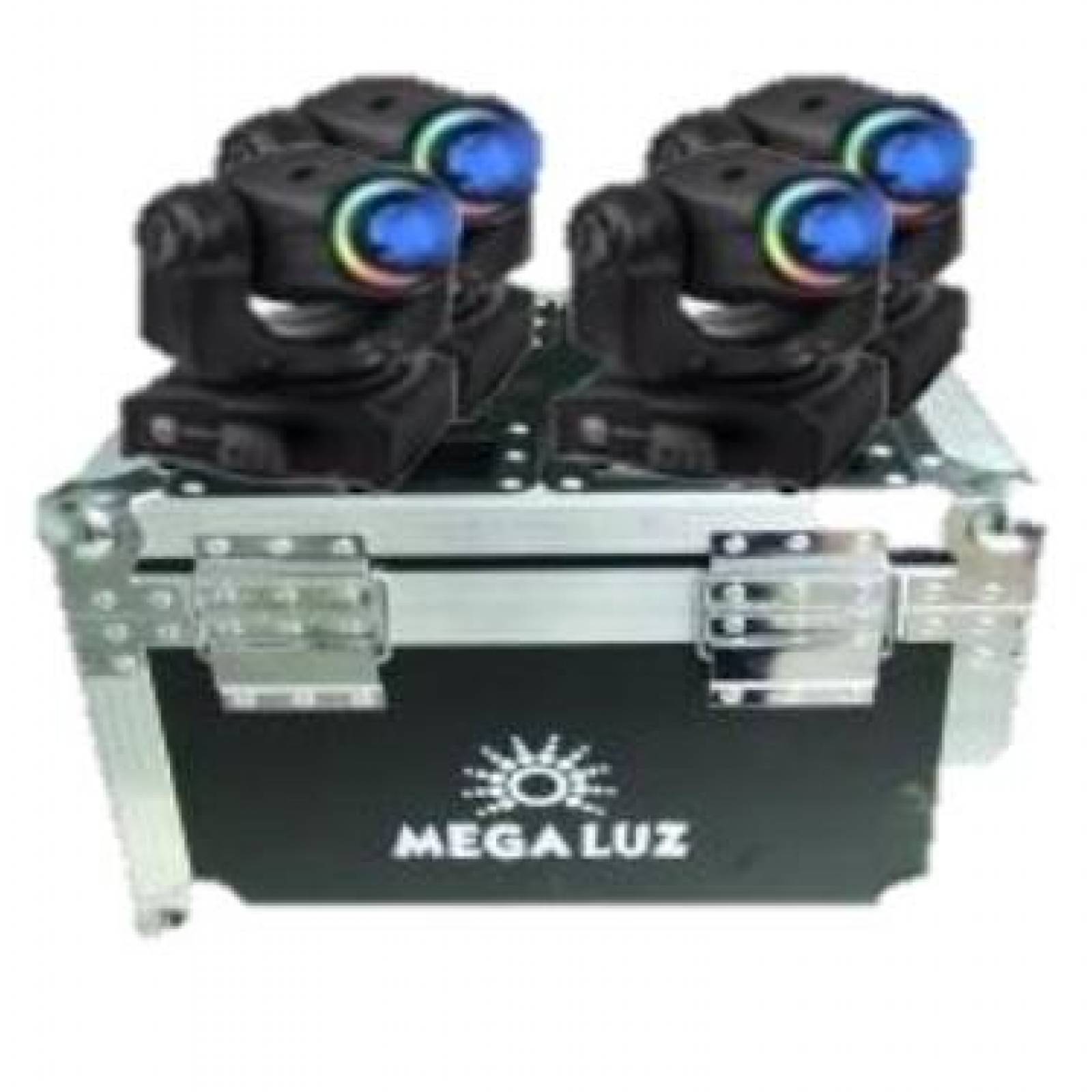 Case 4 Cabezas Roboticas 60W Spot Gobos