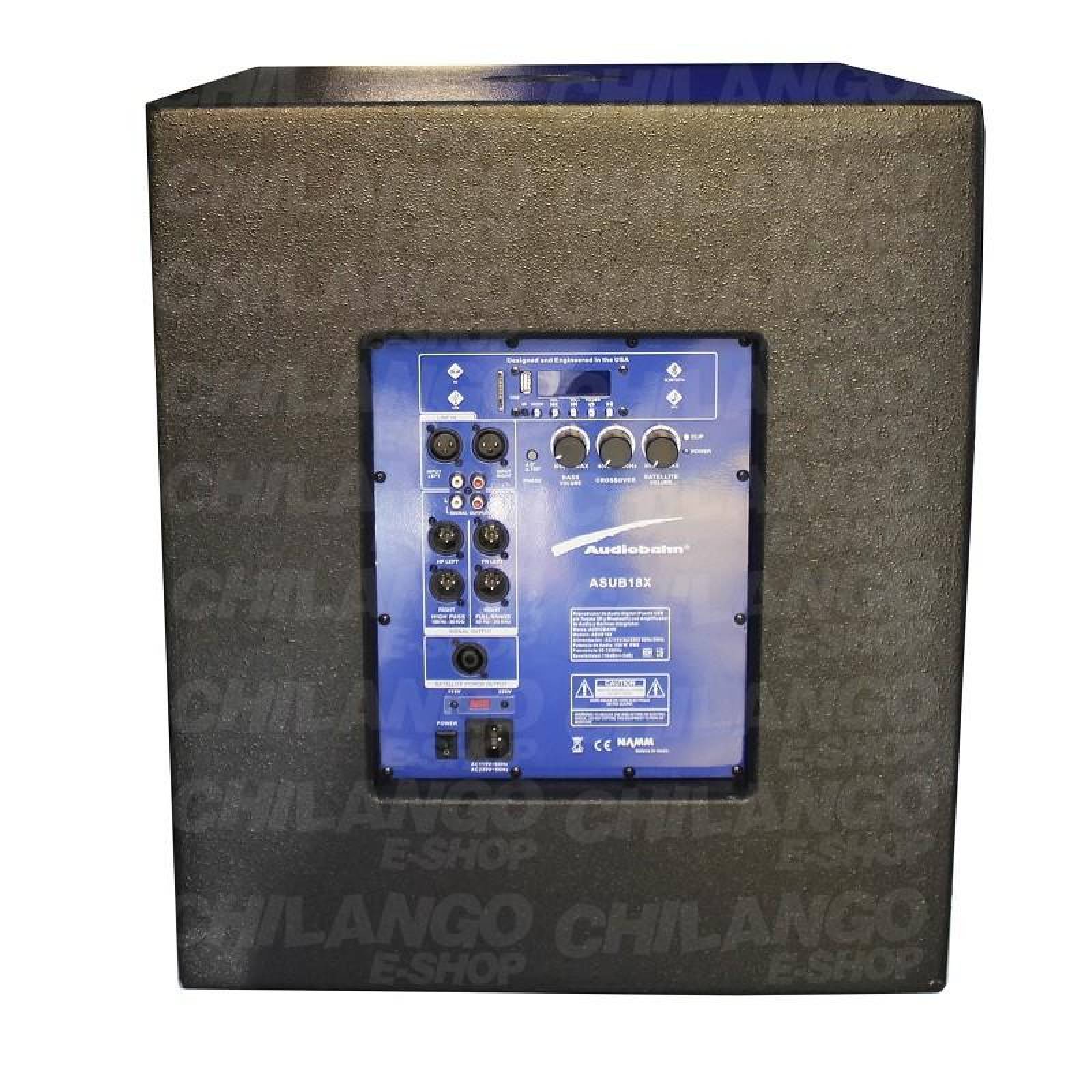 Subwoofer Bi amplificado 18 pulgadas Audiobahn ASUB18X 