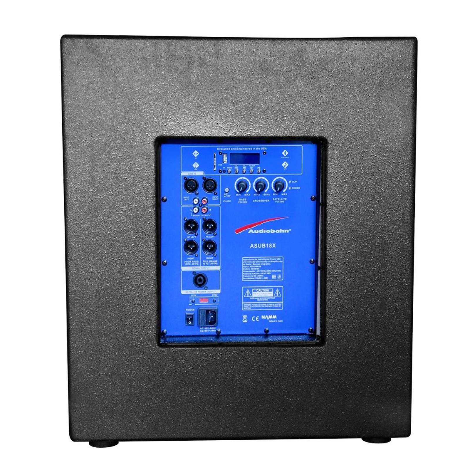 Subwoofer Bi amplificado 18 pulgadas Audiobahn ASUB18X 
