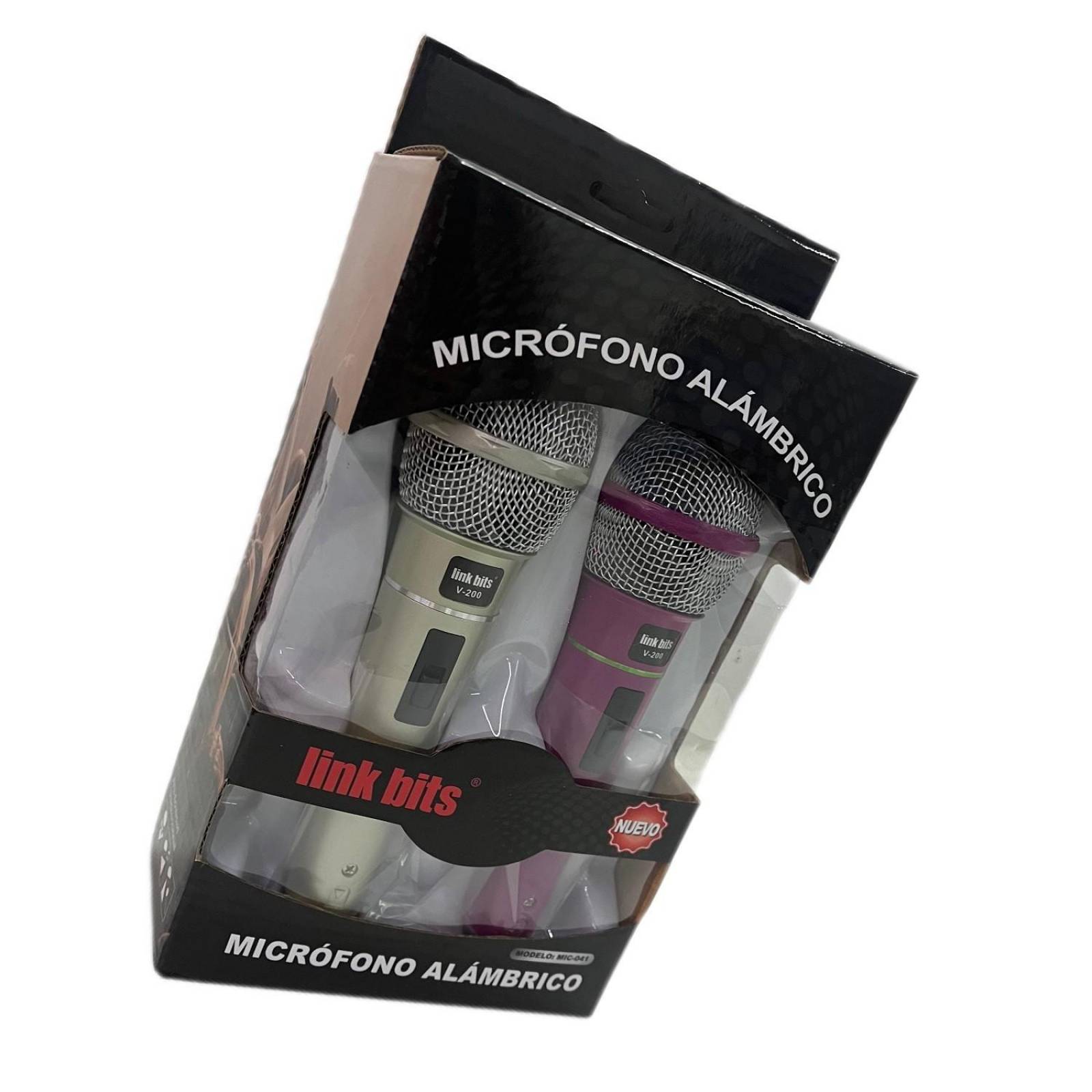 Juego de 2 Microfonos Dinamicos alambricos V-200 VAMAV 