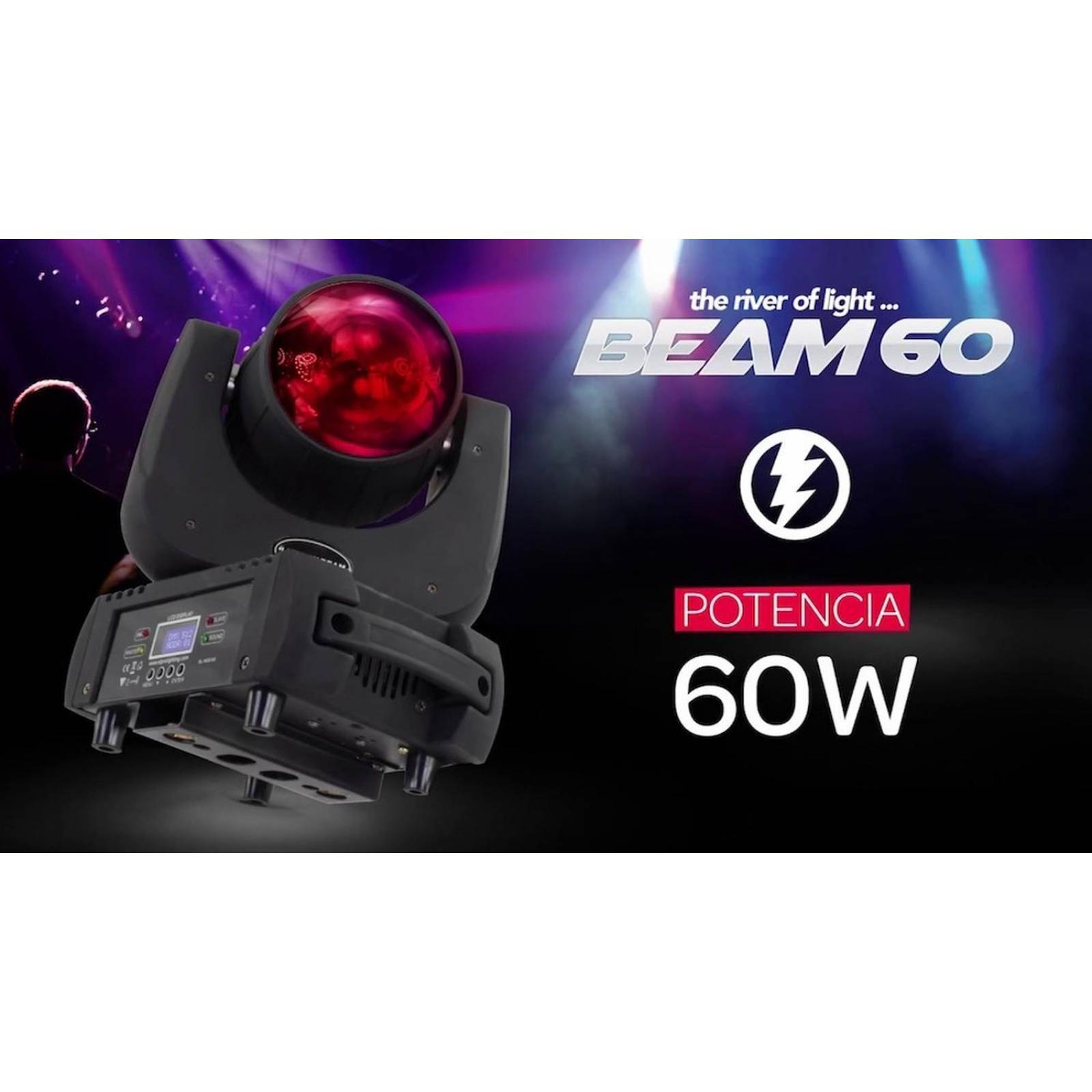 Cabeza Movil Beam60 RGBWAY LedCree 60w SL 