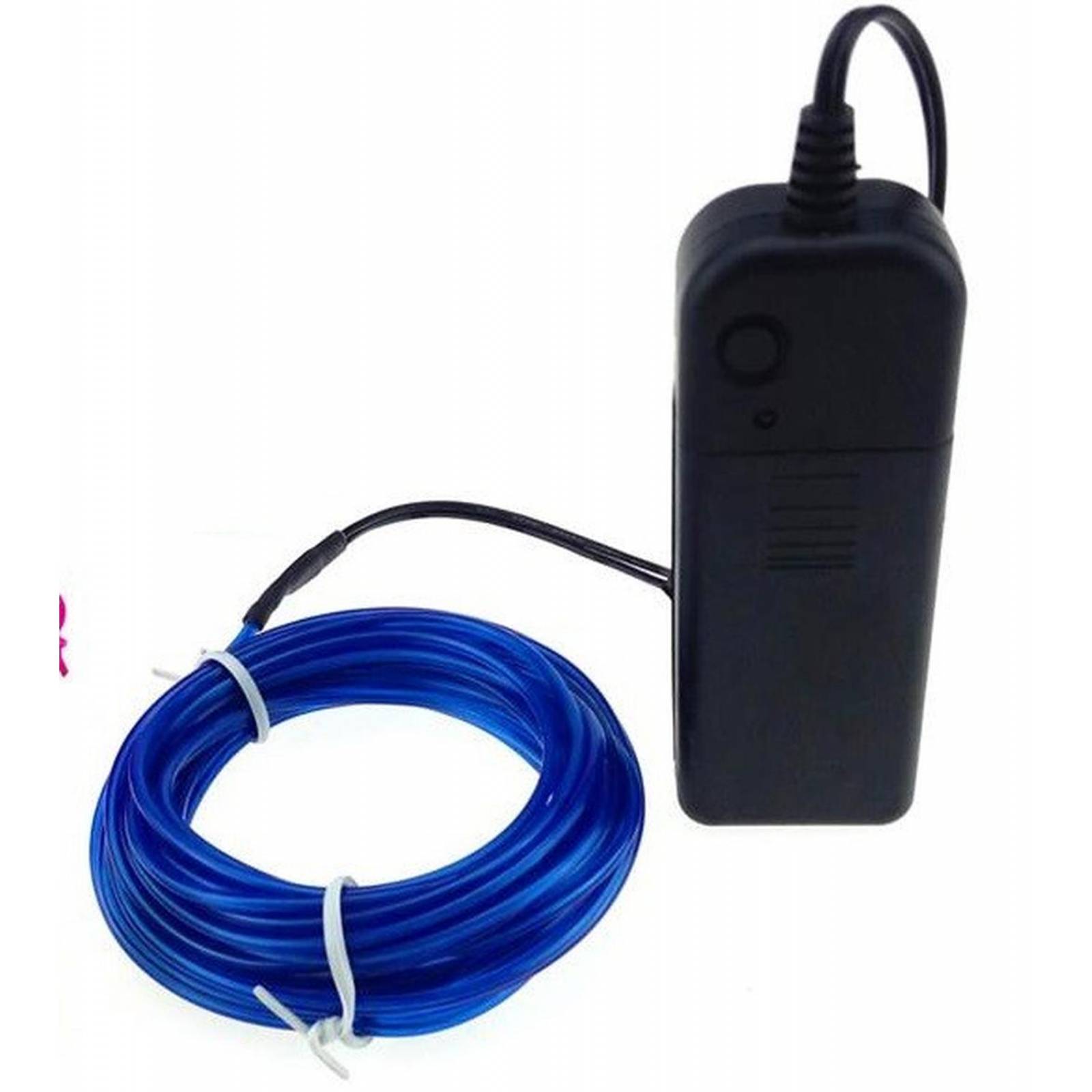 HILO LUZ NEON PORTATIL AZUL FLEXIBLE 3 METROS
