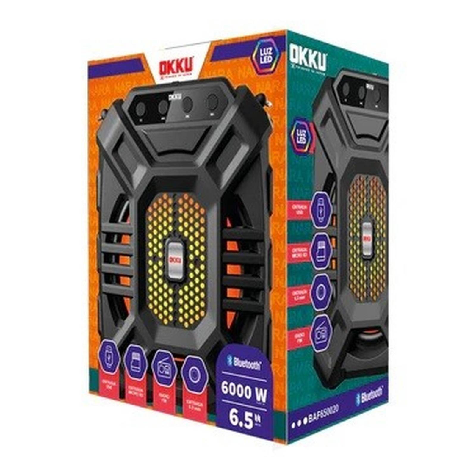 Bafle Amplificado 6.5 Pulg Recargable Usb Sd Bluetooth BAF650020 