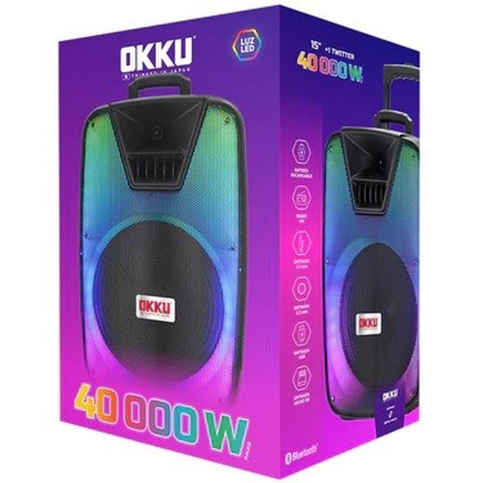 Bafle Amplificado 15 Pulg Recargable Usb Sd Bluetooth BAF156 