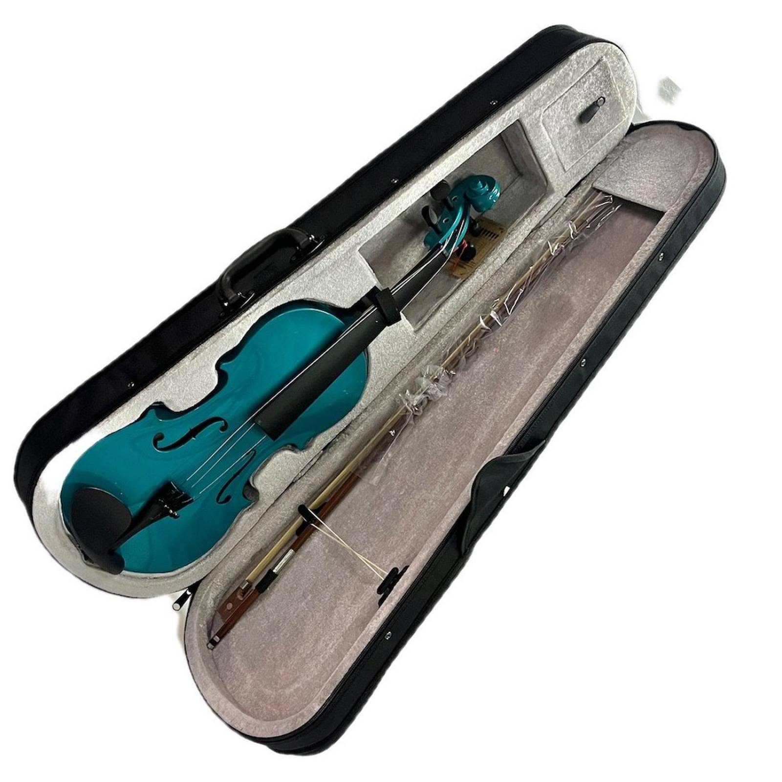 Violin 4/4 Azul acustico de madera con estuche 