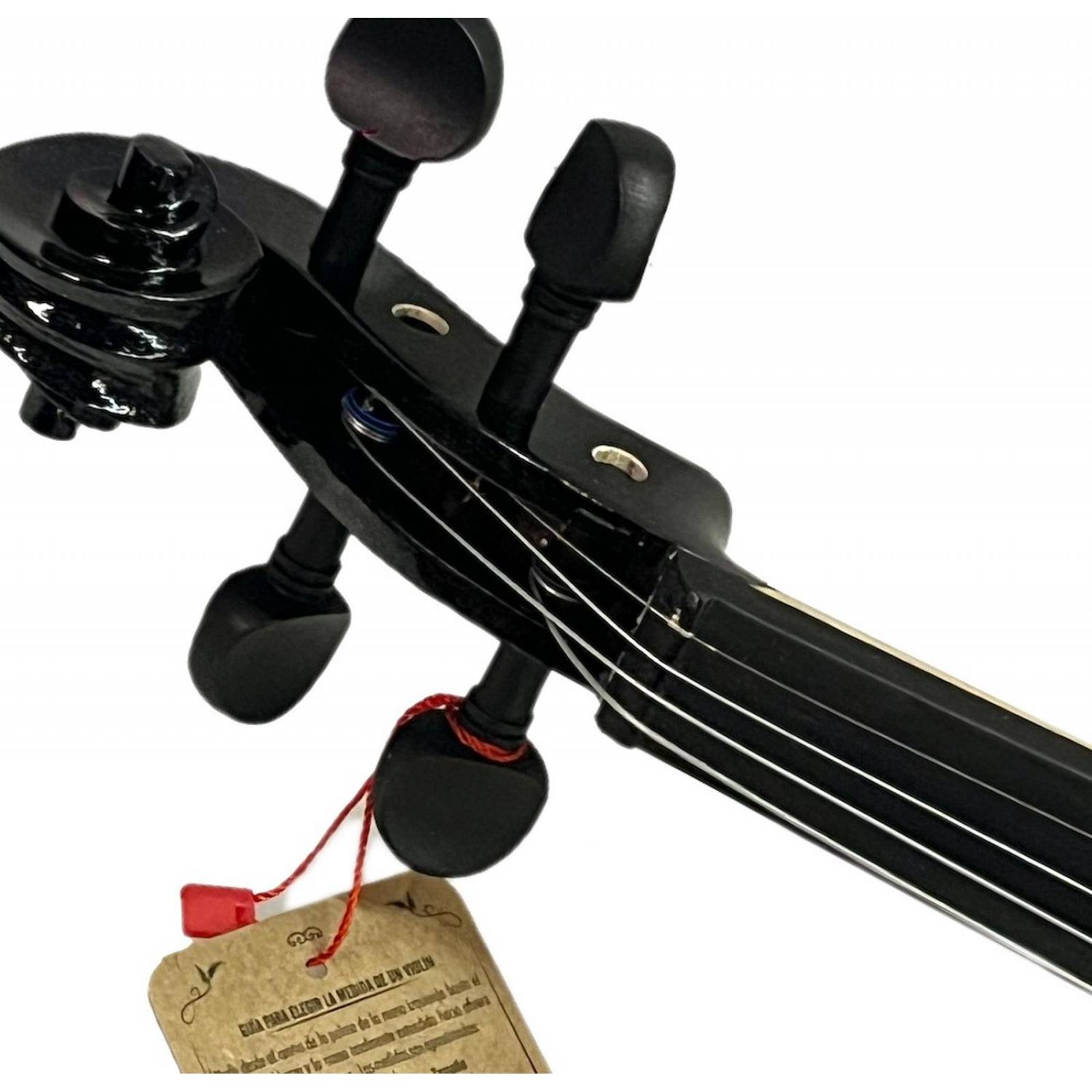 Violin 4/4 Negro acustico de madera con estuche 