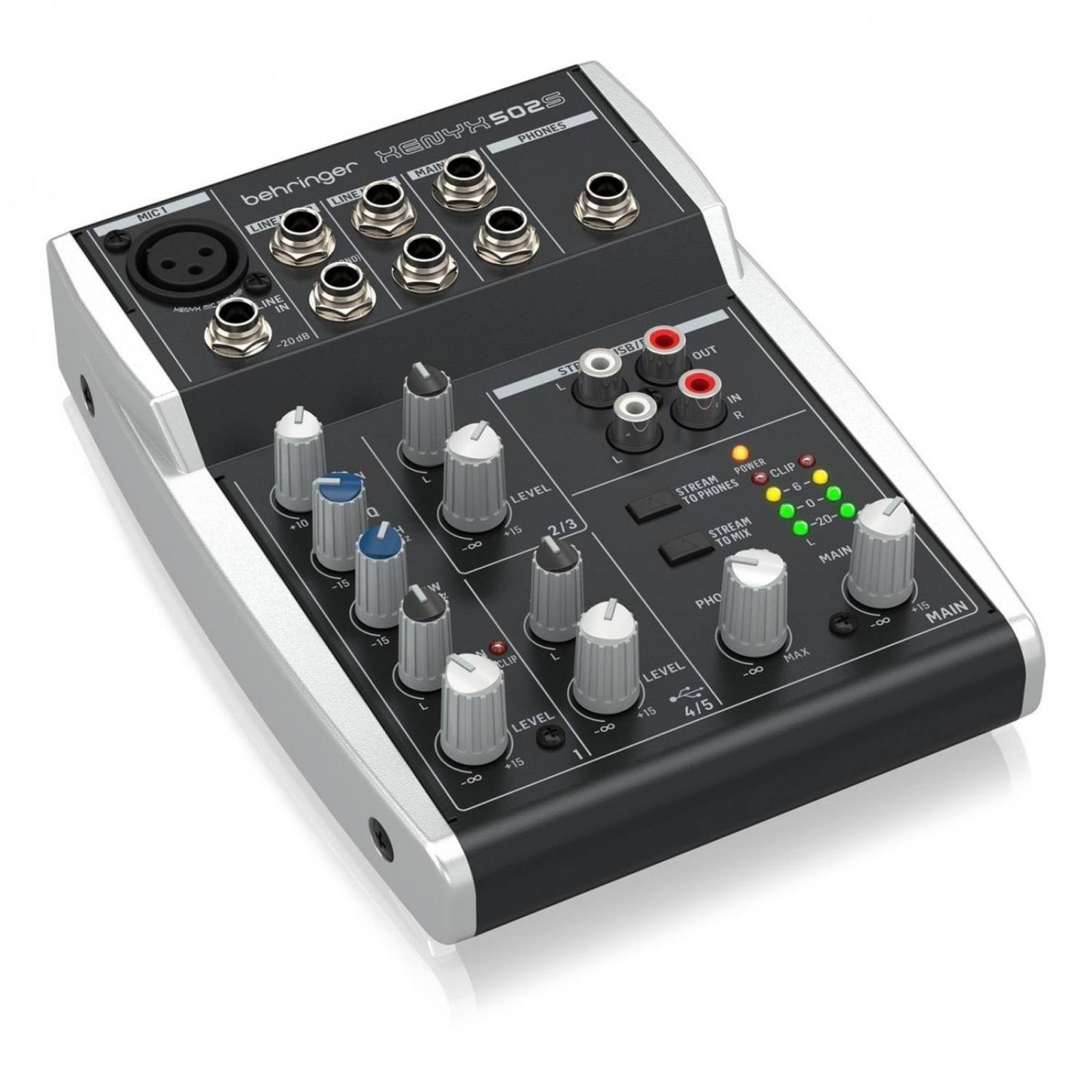 Mezcladora Behringer 502s pasiva Analógico Interfaz USB Para Streaming 