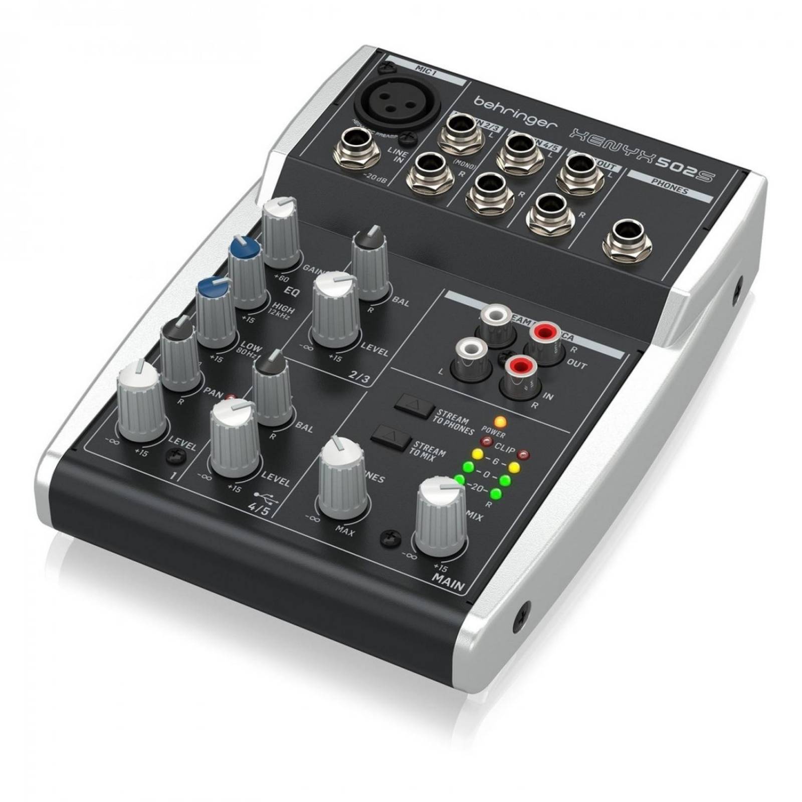 Mezcladora Behringer 502s pasiva Analógico Interfaz USB Para Streaming 