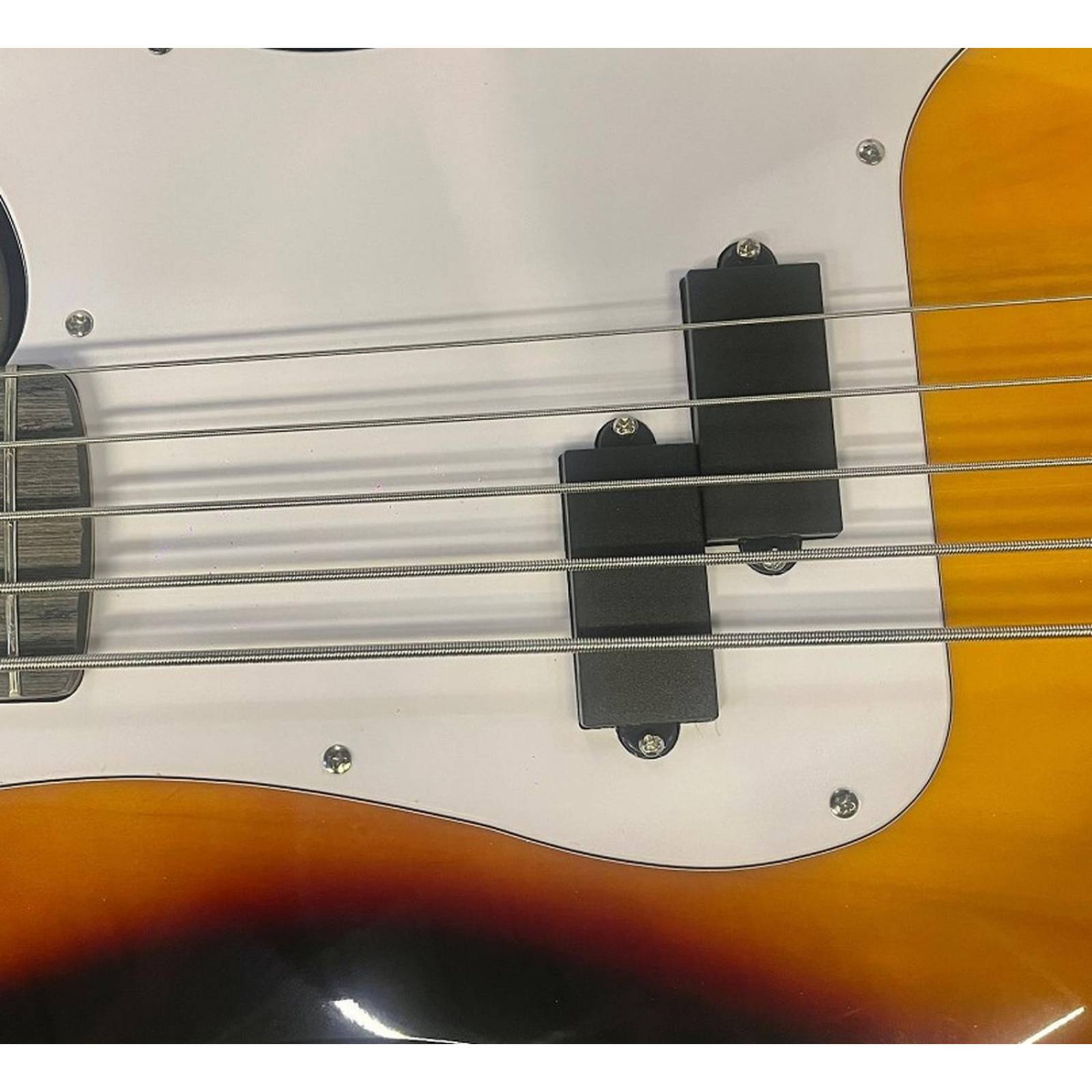 Bajo electrico Sombreado 5 Cuerdas dos pastillas brazo palo de rosa 