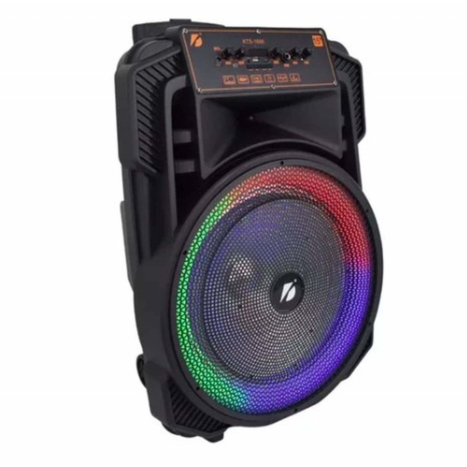 Bocina Bafle 15 PuLG Amplificada Recargable Bluetooth Aux Fm Kts-1666 