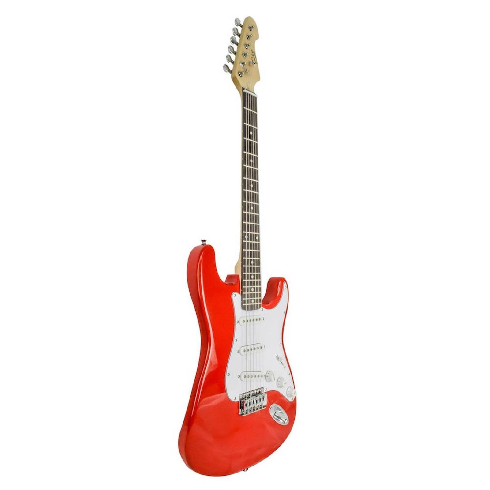Guitarra Electrica Roja con blanco QTE SSS