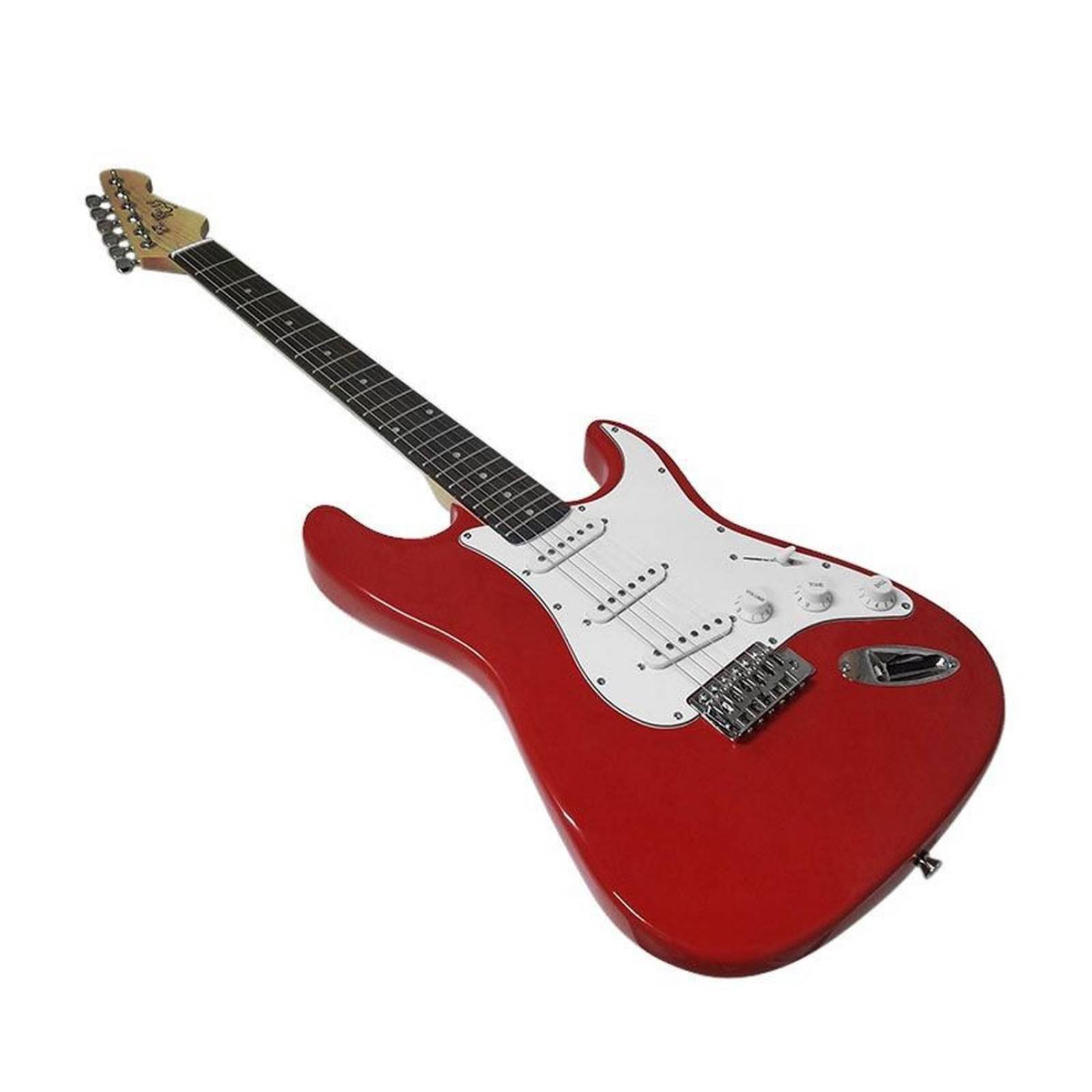 Guitarra Electrica Roja con blanco QTE SSS