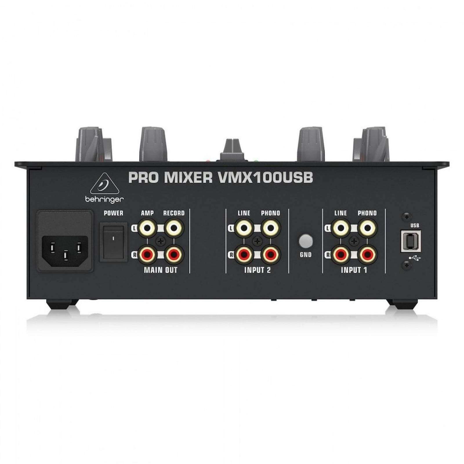 Mezcladora Behringer DJ de 2 canales profesional VMX100USB 