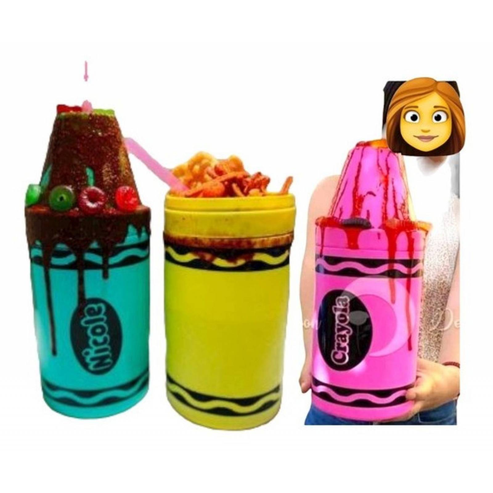 Maxi Crayola Botella Vaso Gigante Crayochela Halloween Psyco 