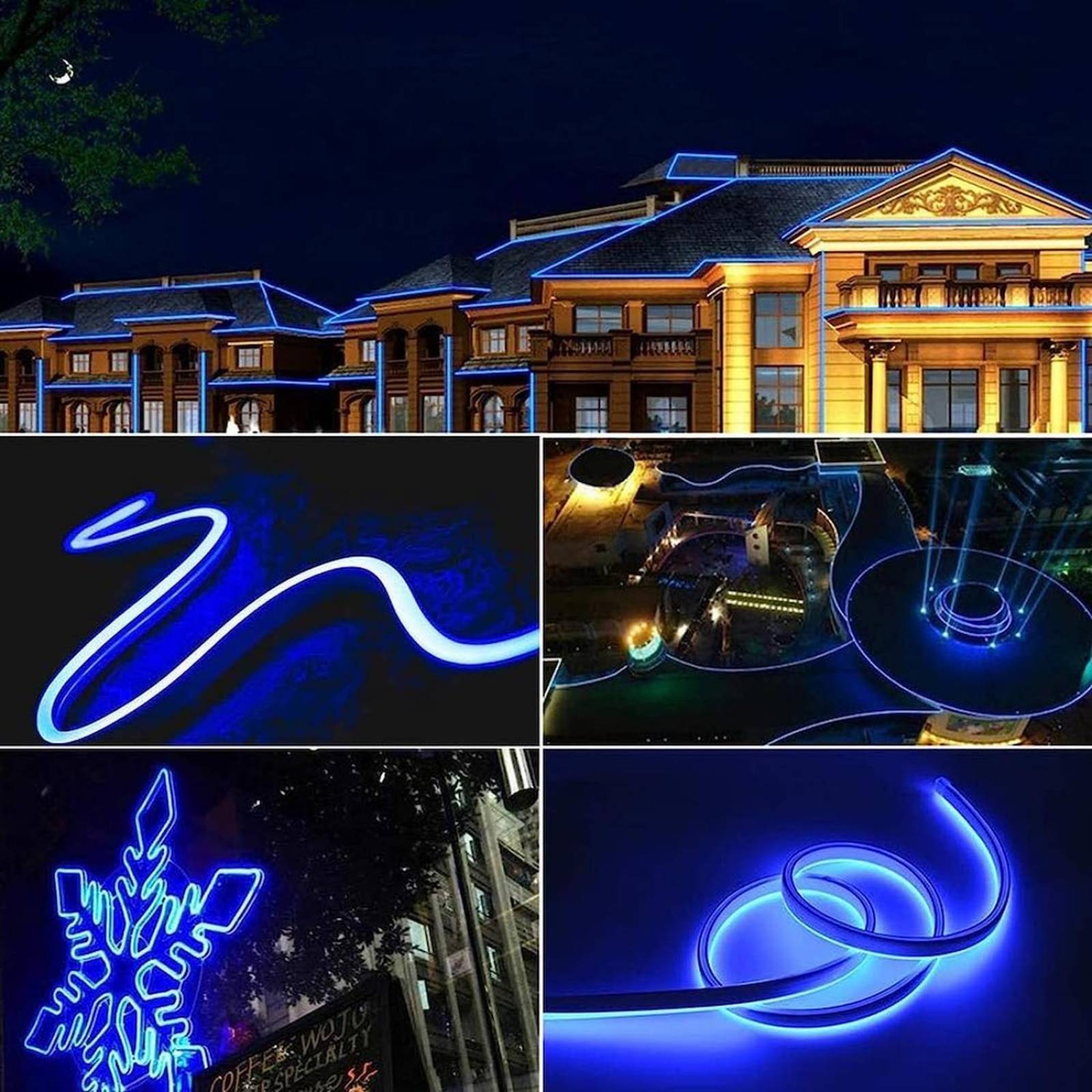 Rollo Led Neon Flex Azul 5Mt 120Led 12v 