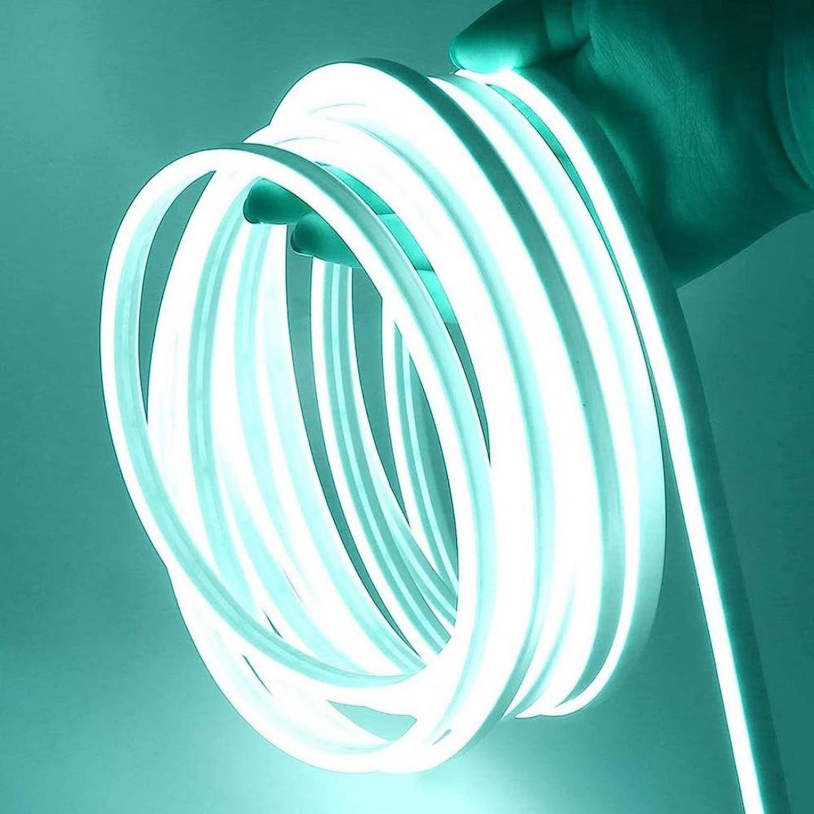 Rollo Led Neon Flex Azul Hielo 5Mt 120Led 12v 
