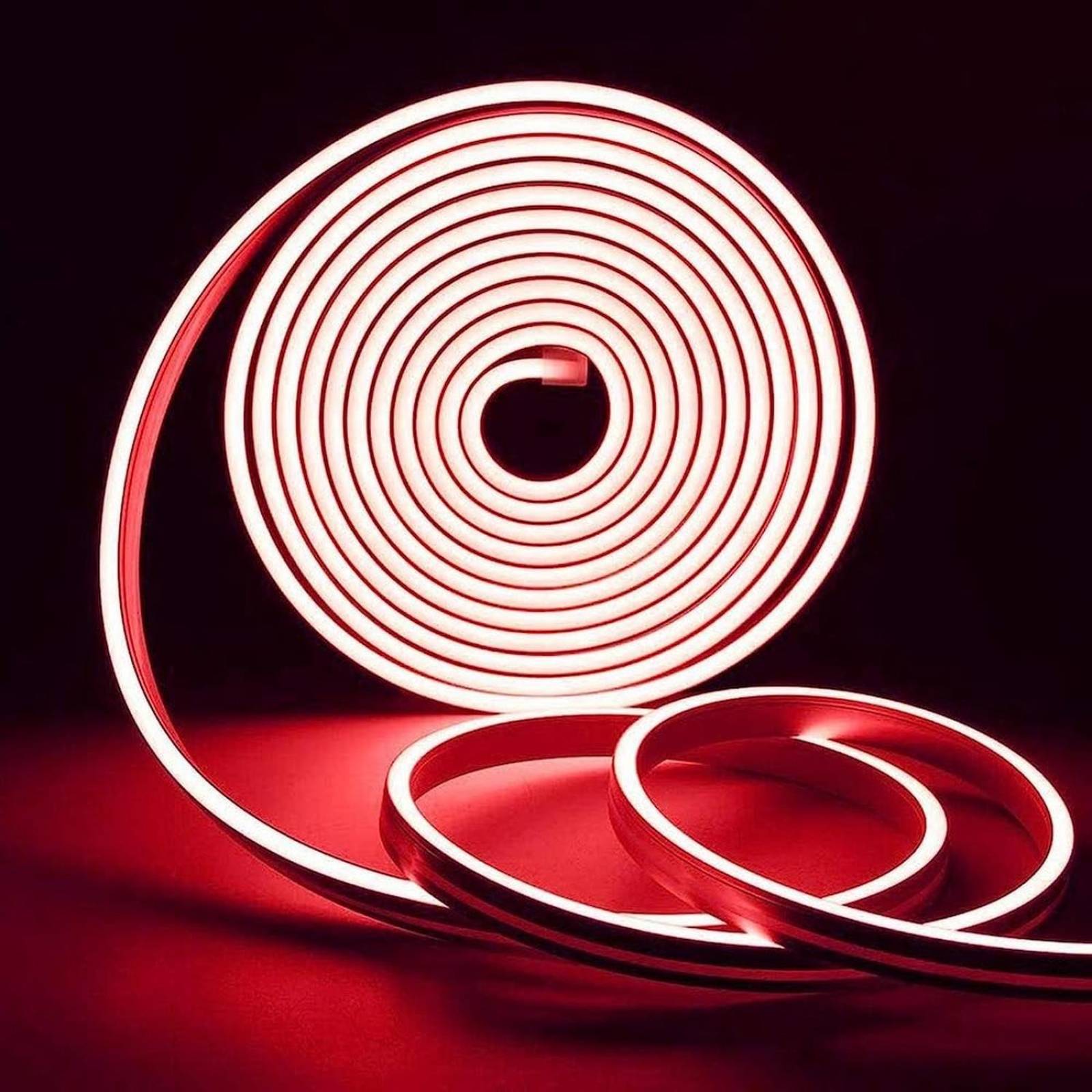 Rollo Led Neon Flex Rojo 5Mt 120Led 12v 
