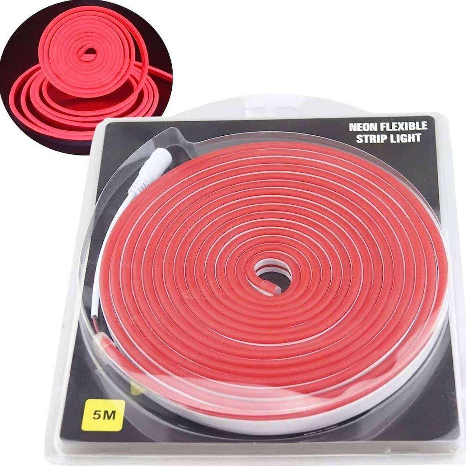 Rollo Led Neon Flex Rojo 5Mt 120Led 12v 