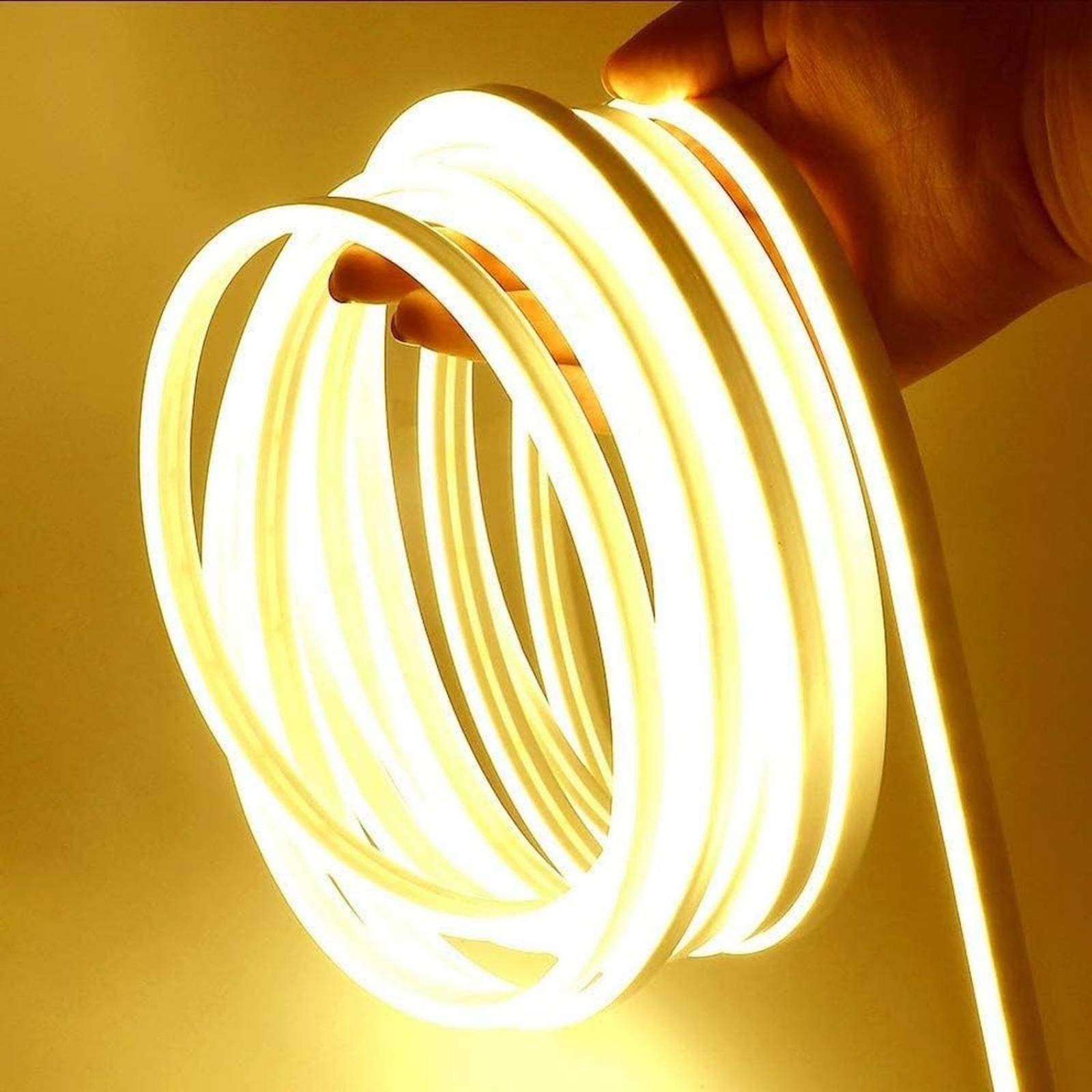 Rollo Led Neon Flex Blanco Calido 5Mt 120Led 12v 