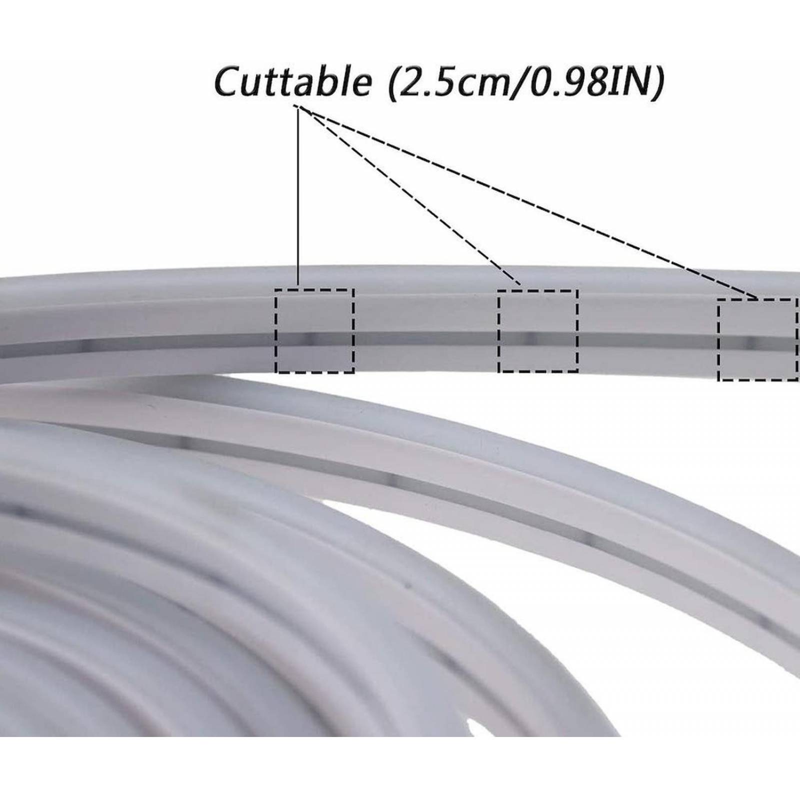 Rollo Led Neon Flex Blanco Calido 5Mt 120Led 12v 