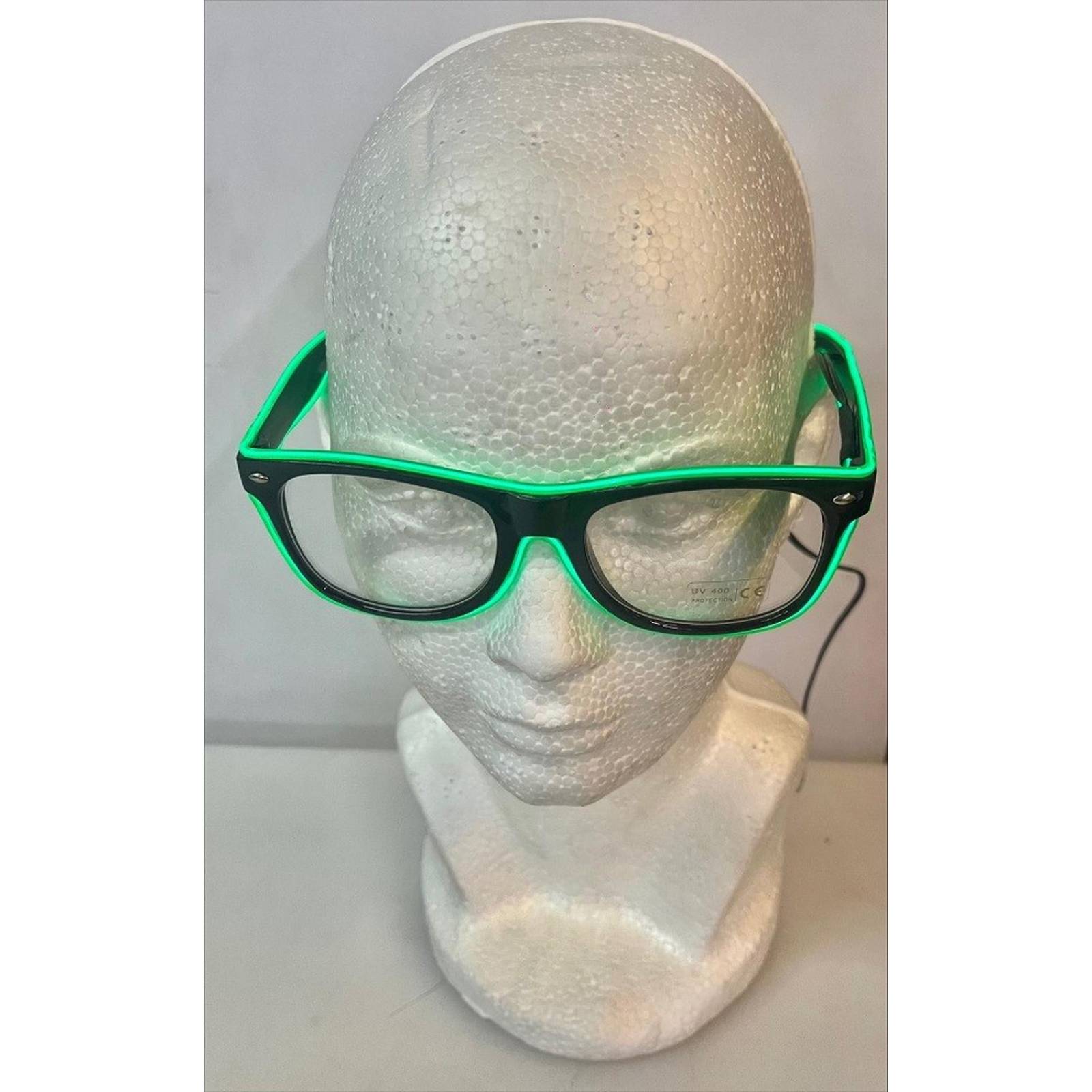 Lentes cable neon verde 3v 