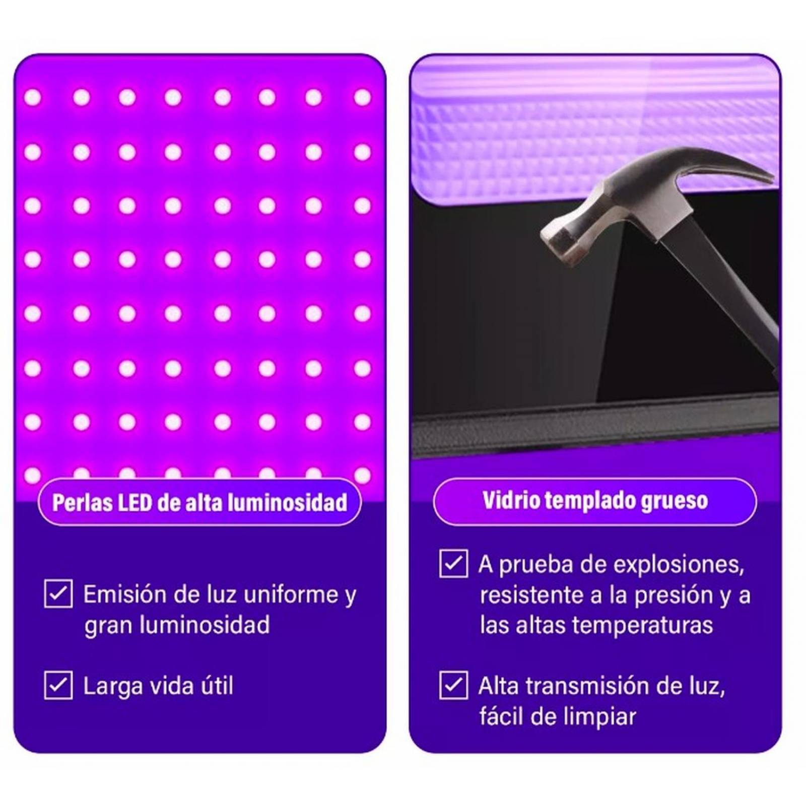 Reflector Led UV Luz Negra Purpura Negra 100w 