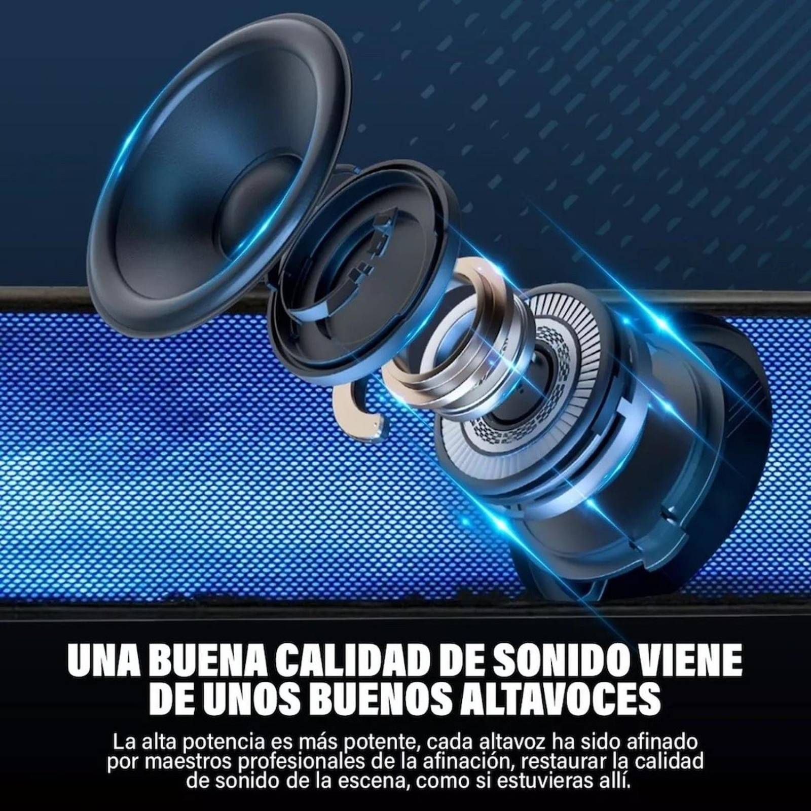 Barra De Sonido Con Luces Led Bluetooth Bs-04 