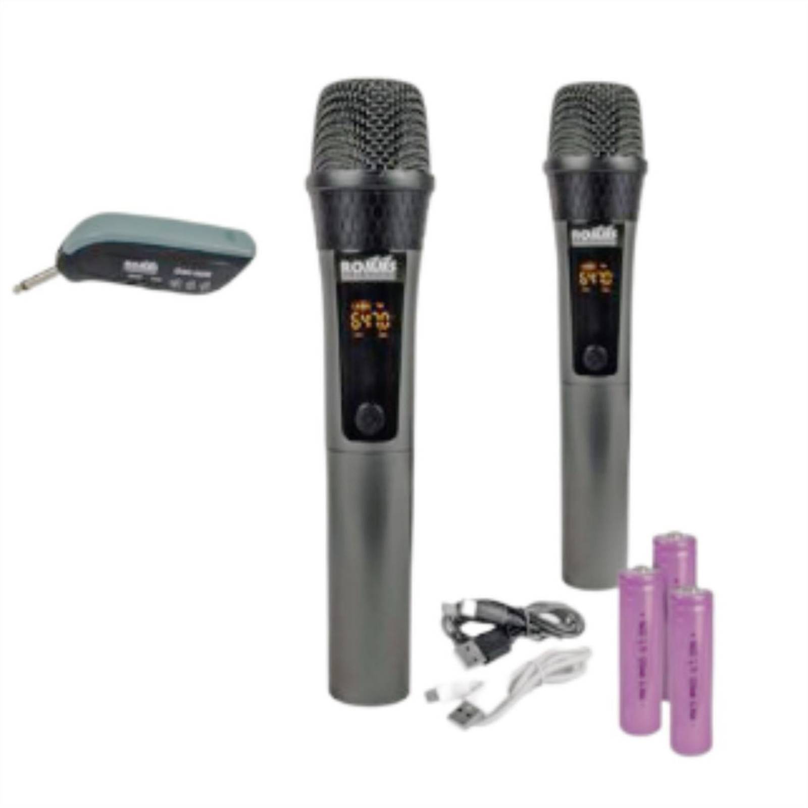 Set 2 Microfonos Inalambricos Uhf 25 Frecuencias MC-382M