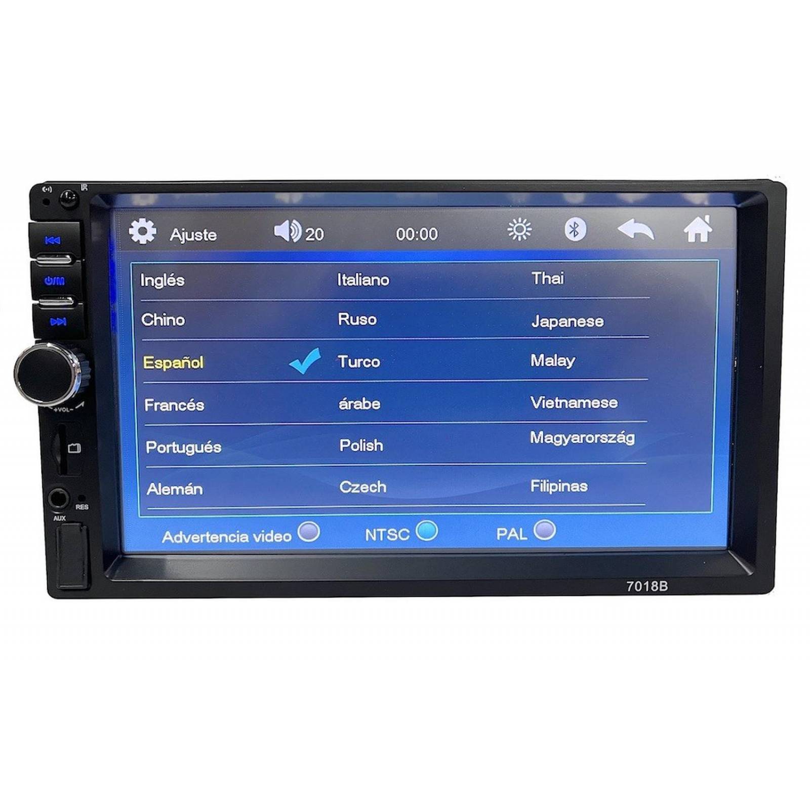 Auto Estereo Pantalla USB Bluetooth FM dobleDin Universal mp5-7018