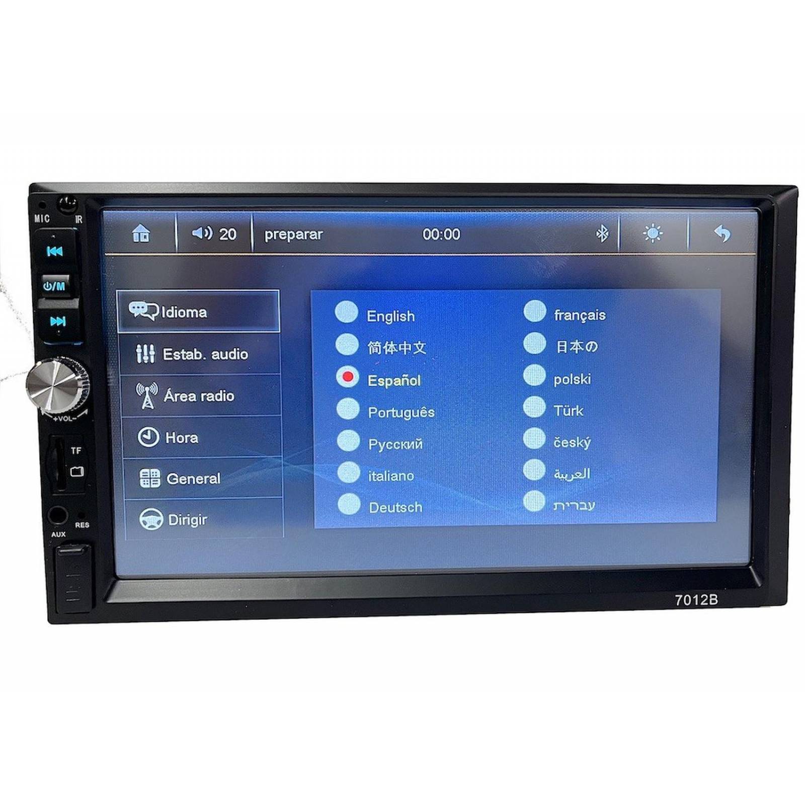 Auto Estereo Pantalla USB Bluetooth FM dobleDin Universal mp5-7012 