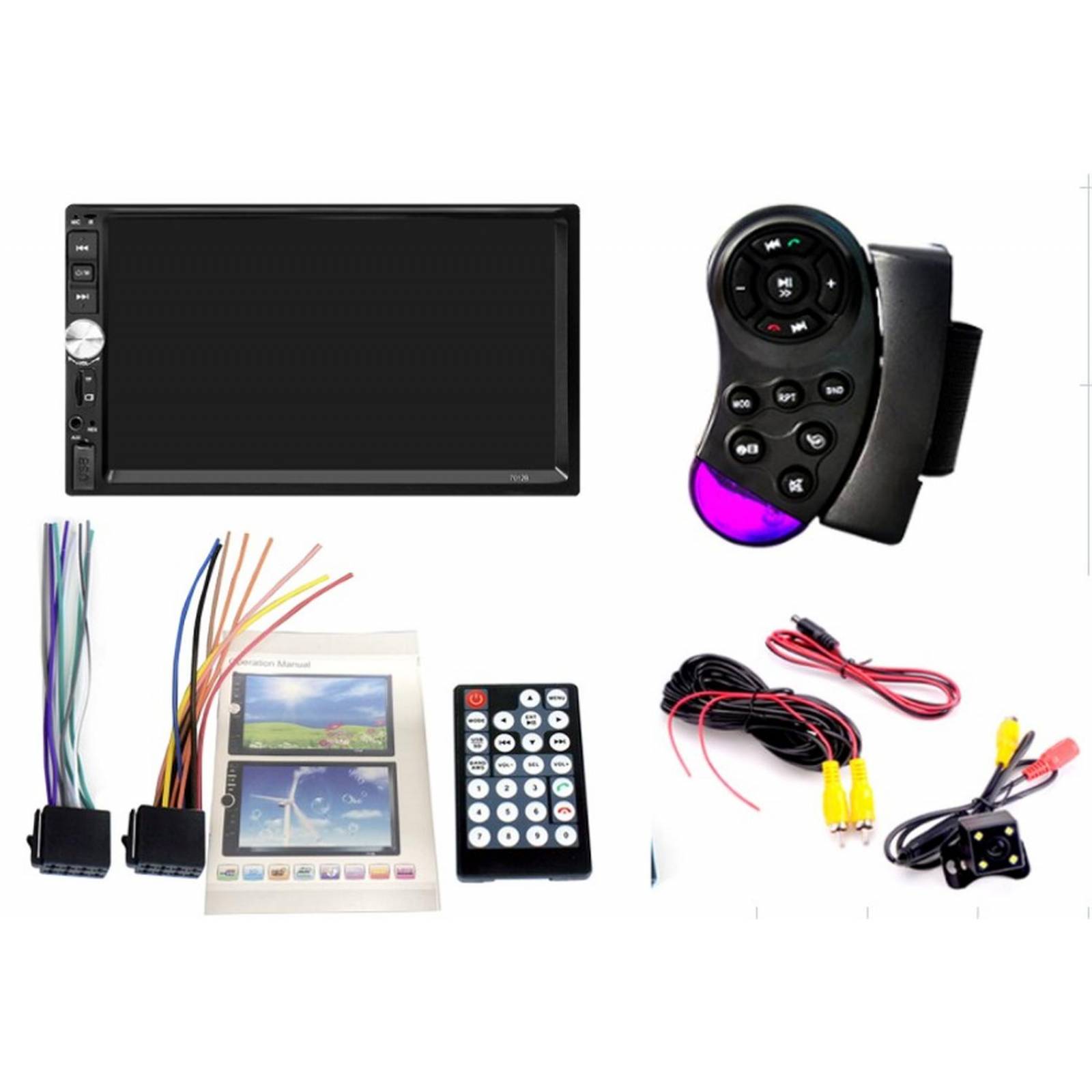 Auto Estereo Pantalla USB Bluetooth FM dobleDin Universal mp5-7012 