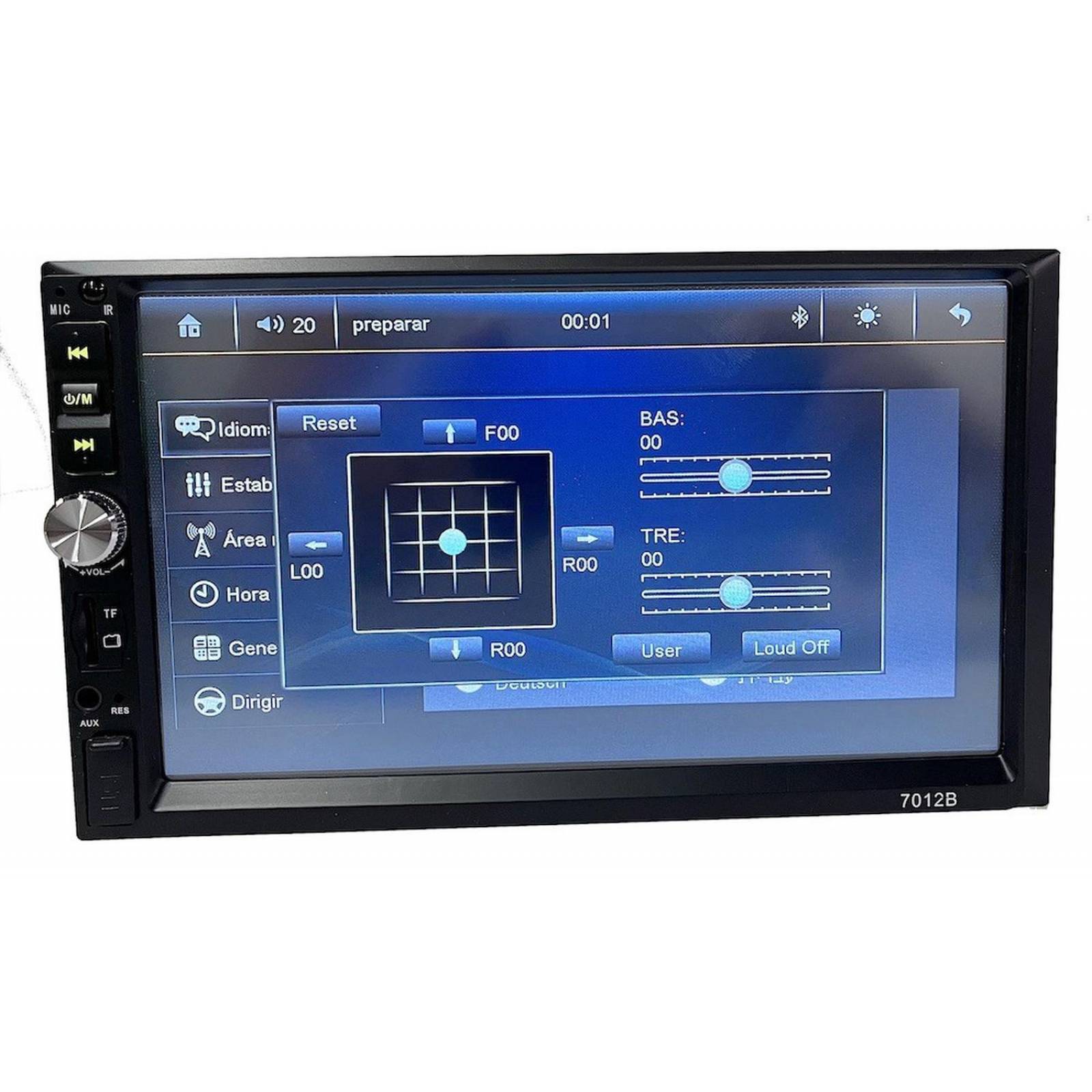 Auto Estereo Pantalla USB Bluetooth FM dobleDin Universal mp5-7012 